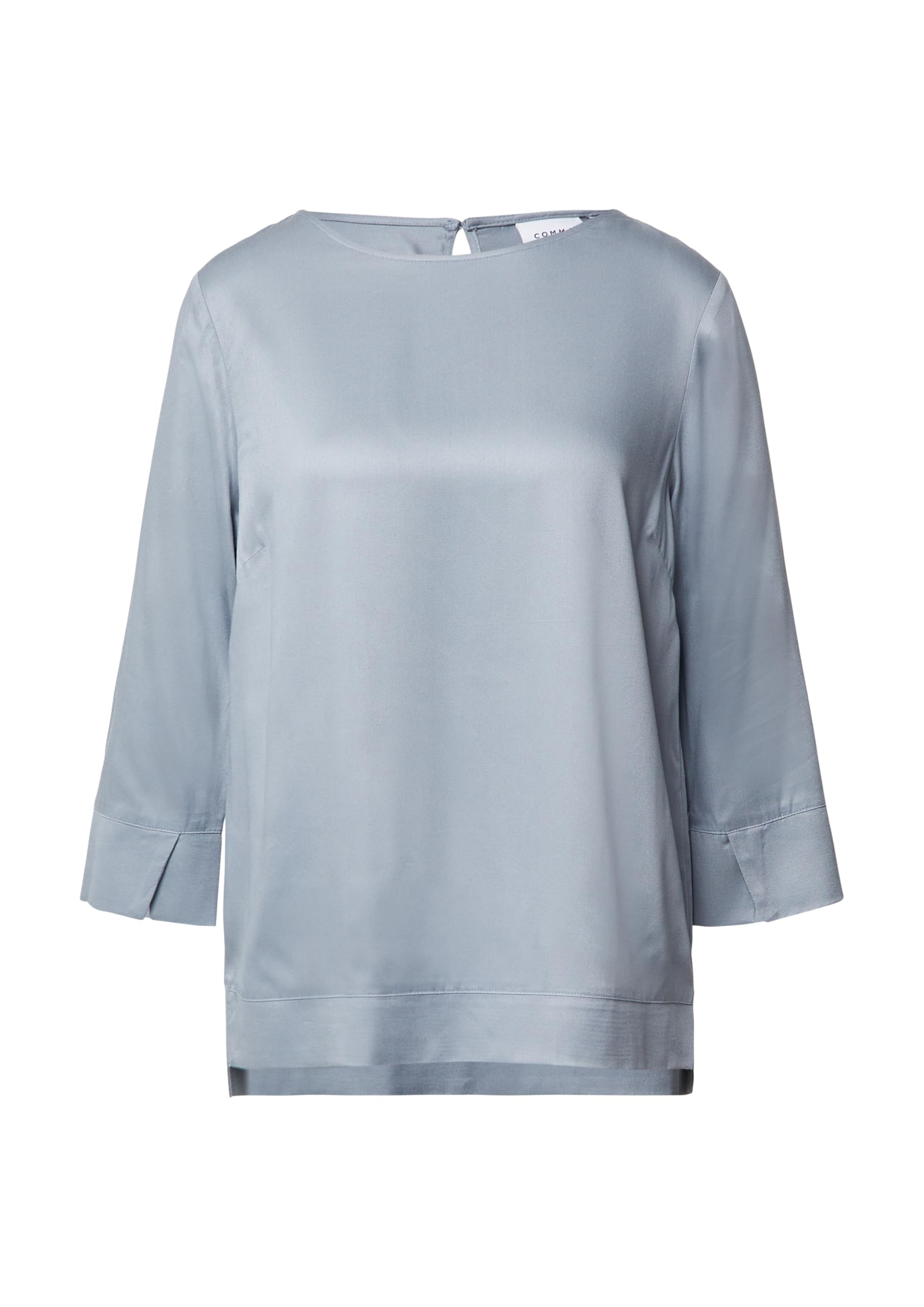 comma-viskosebluse-3-4-arm-bluse-blau-gr-36-schlitz image 4