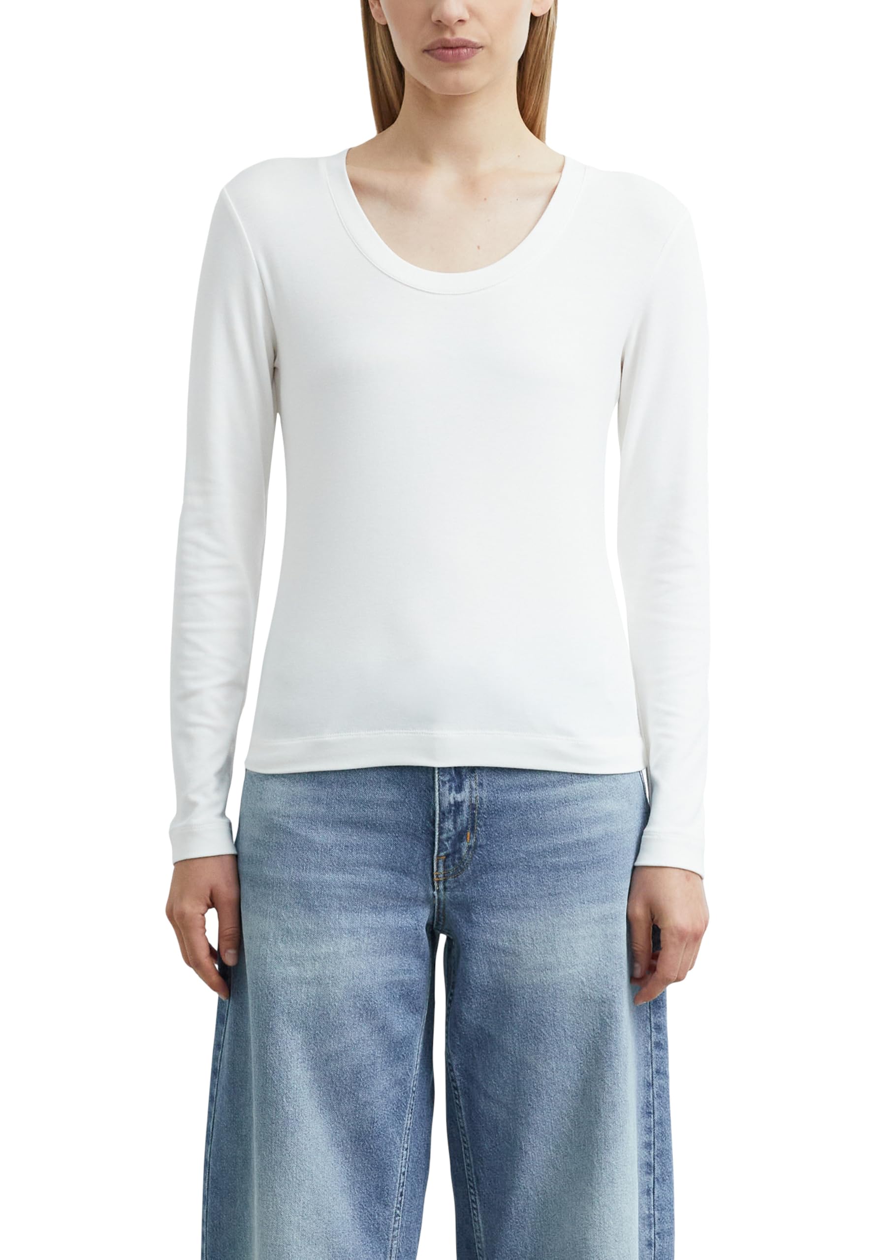 comma-langarm-shirt-slim-fit-jersey-damen-wei-gr-34 image 1
