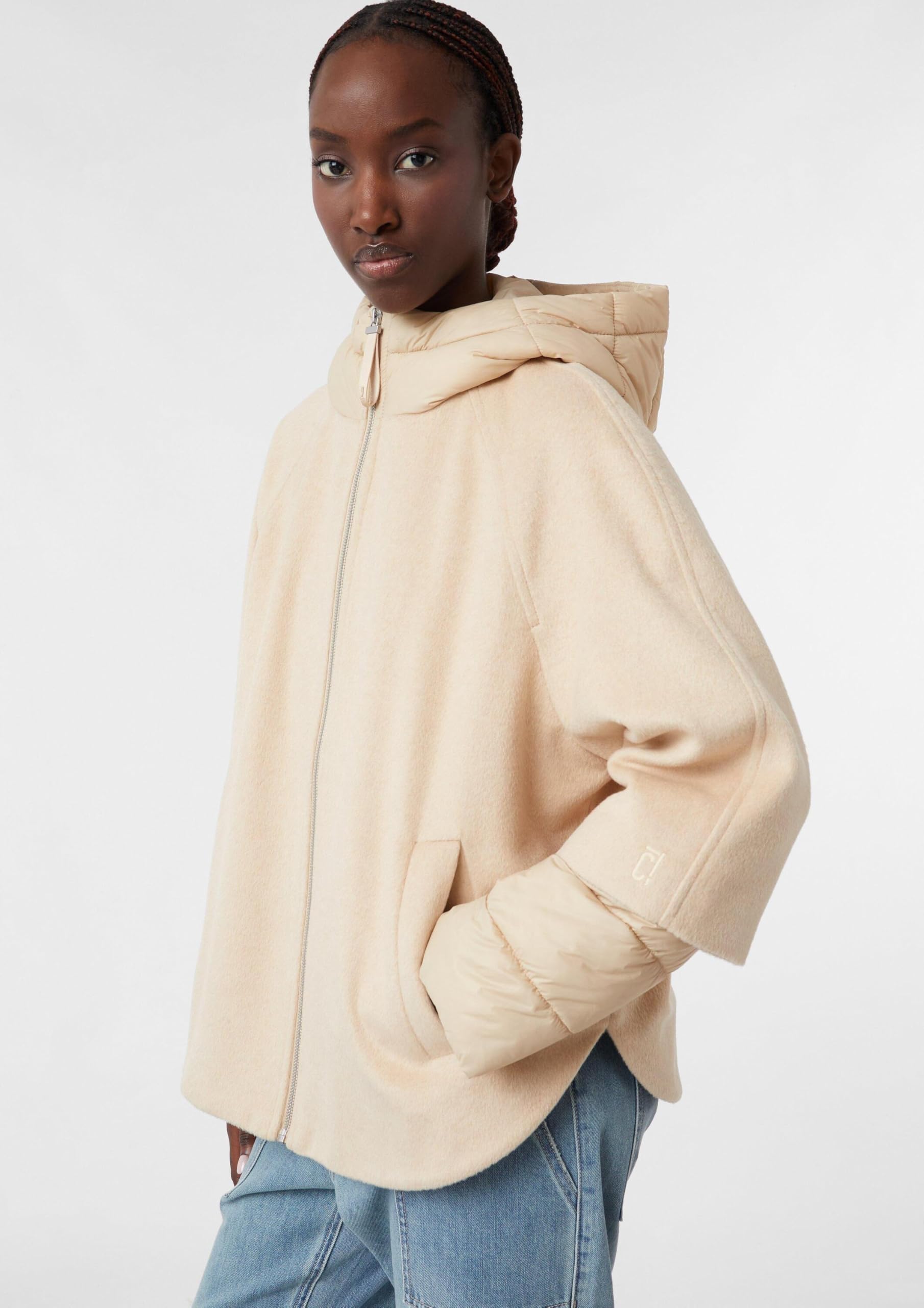 comma-cape-jacke-wollmix-jacke-gr-l-mit-kapuze image 6
