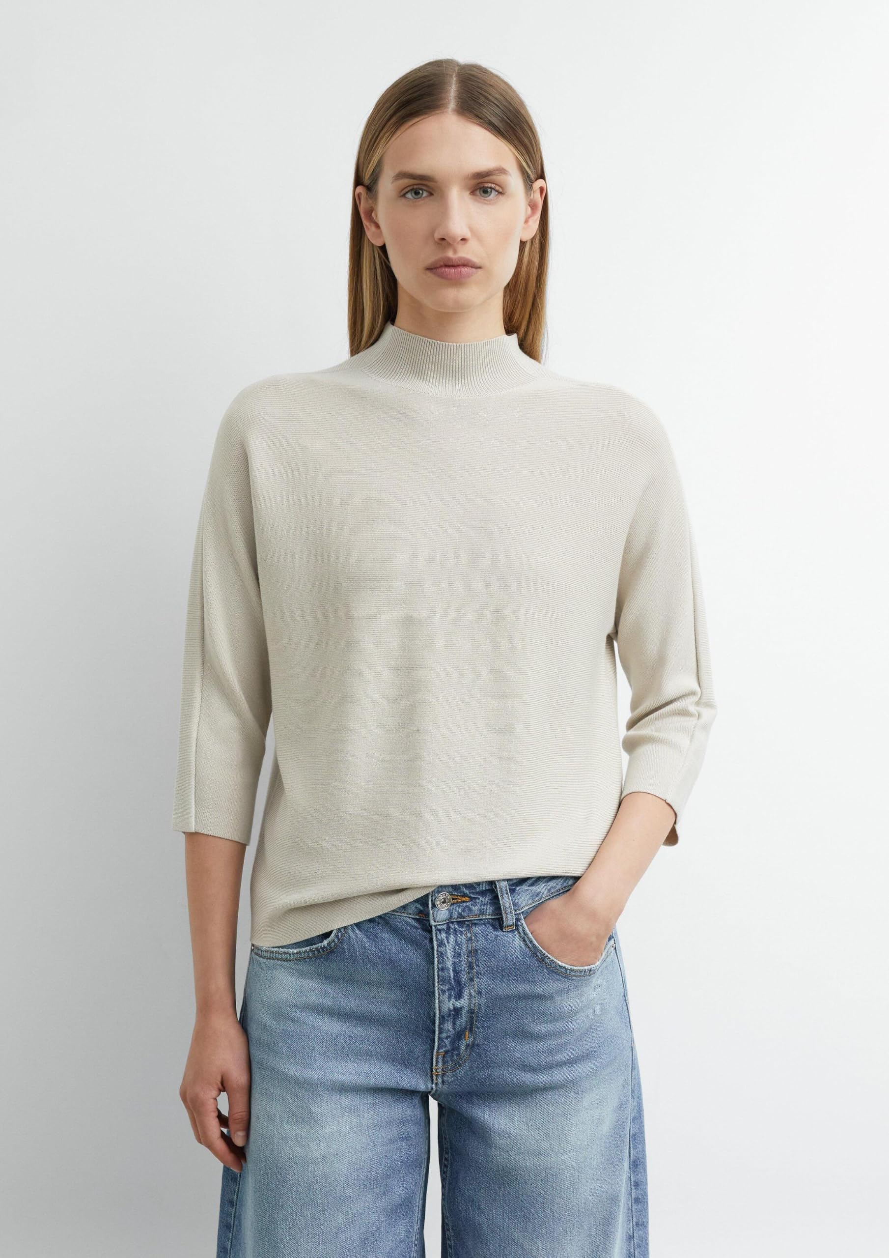 comma-knitwear-feinstrickpullover-3-4-arm-beige image 6