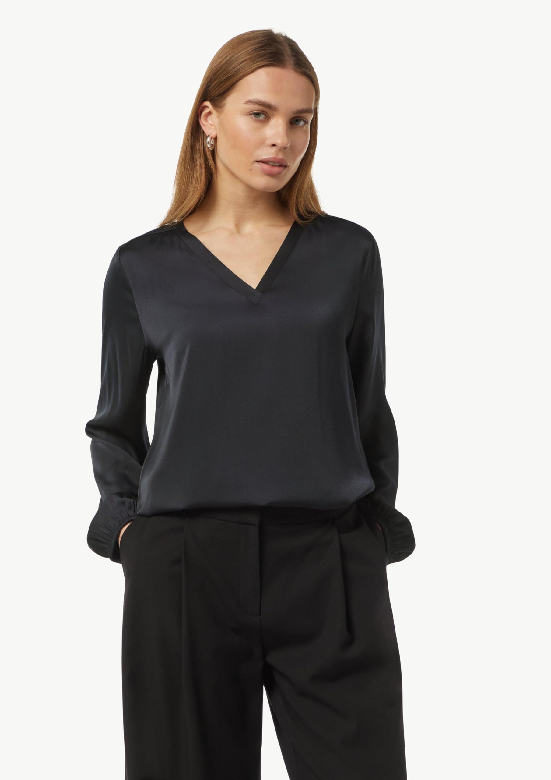 comma-satin-bluse-v-ausschnitt-elastisch-gr-34 image 7