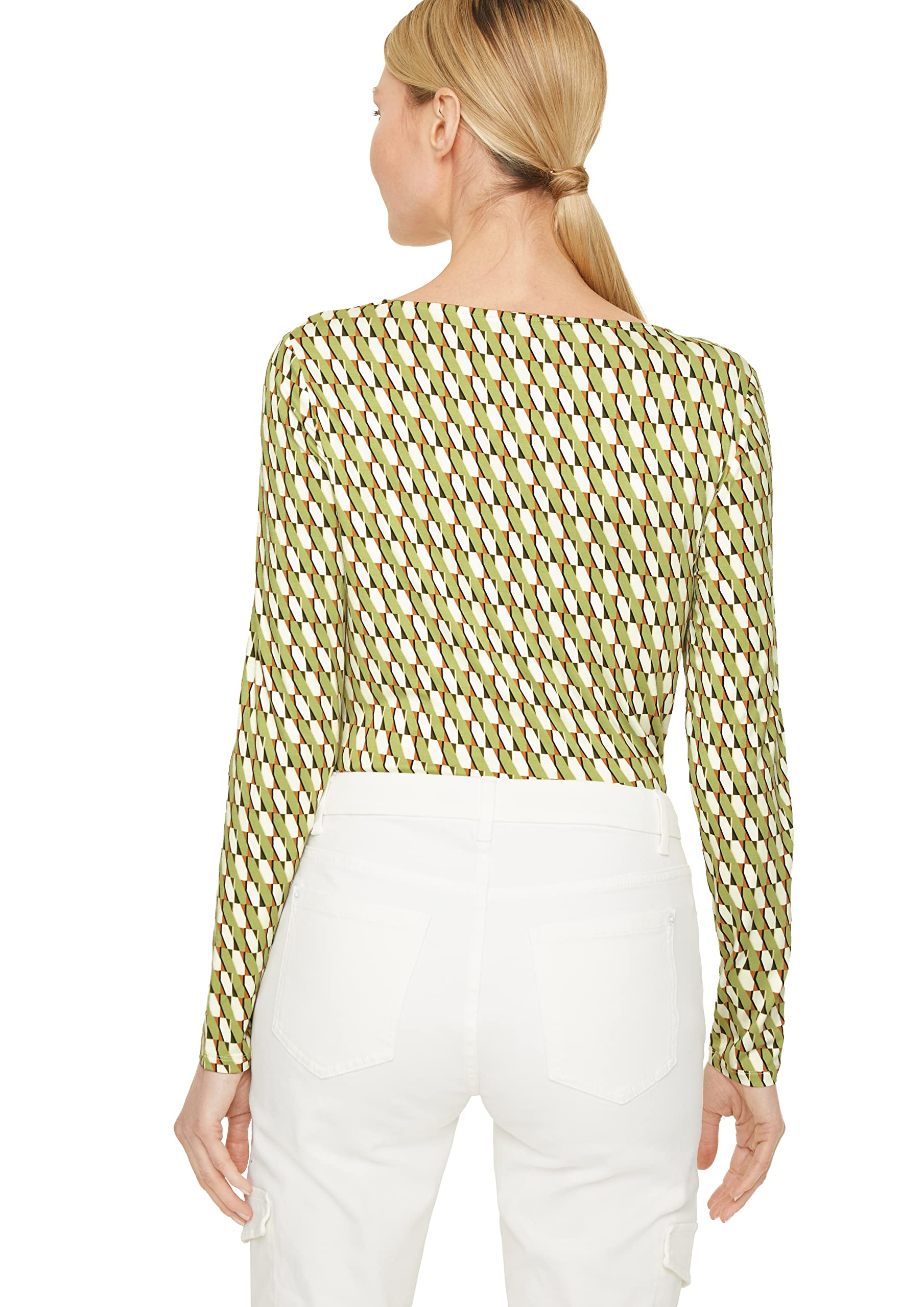 comma-langarm-shirt-gemustert-t-shirt-damen image 2