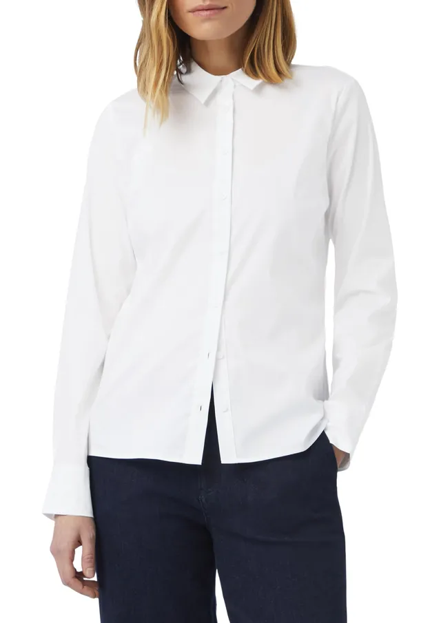 comma-bluse-baumwollstretch-damenbluse-gr-44-hemdkragen image 1