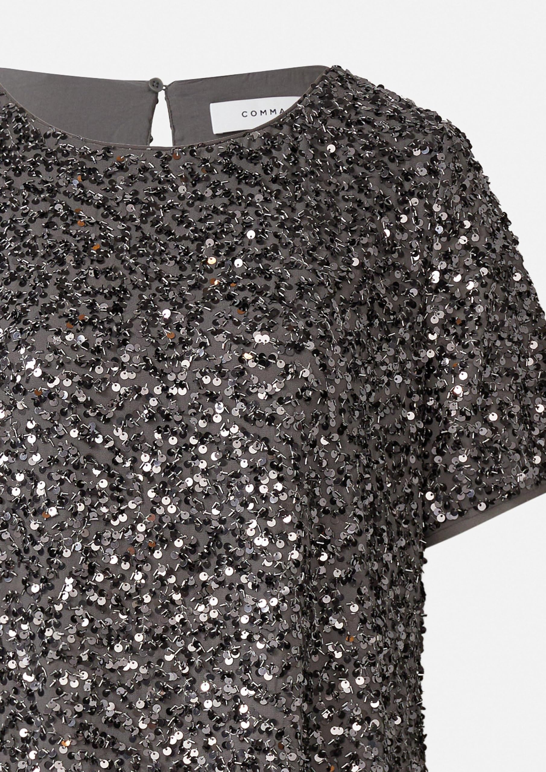 comma-paillettenkleid-kurz-damen-gr-36-t-shirt-kleid-allover image 5