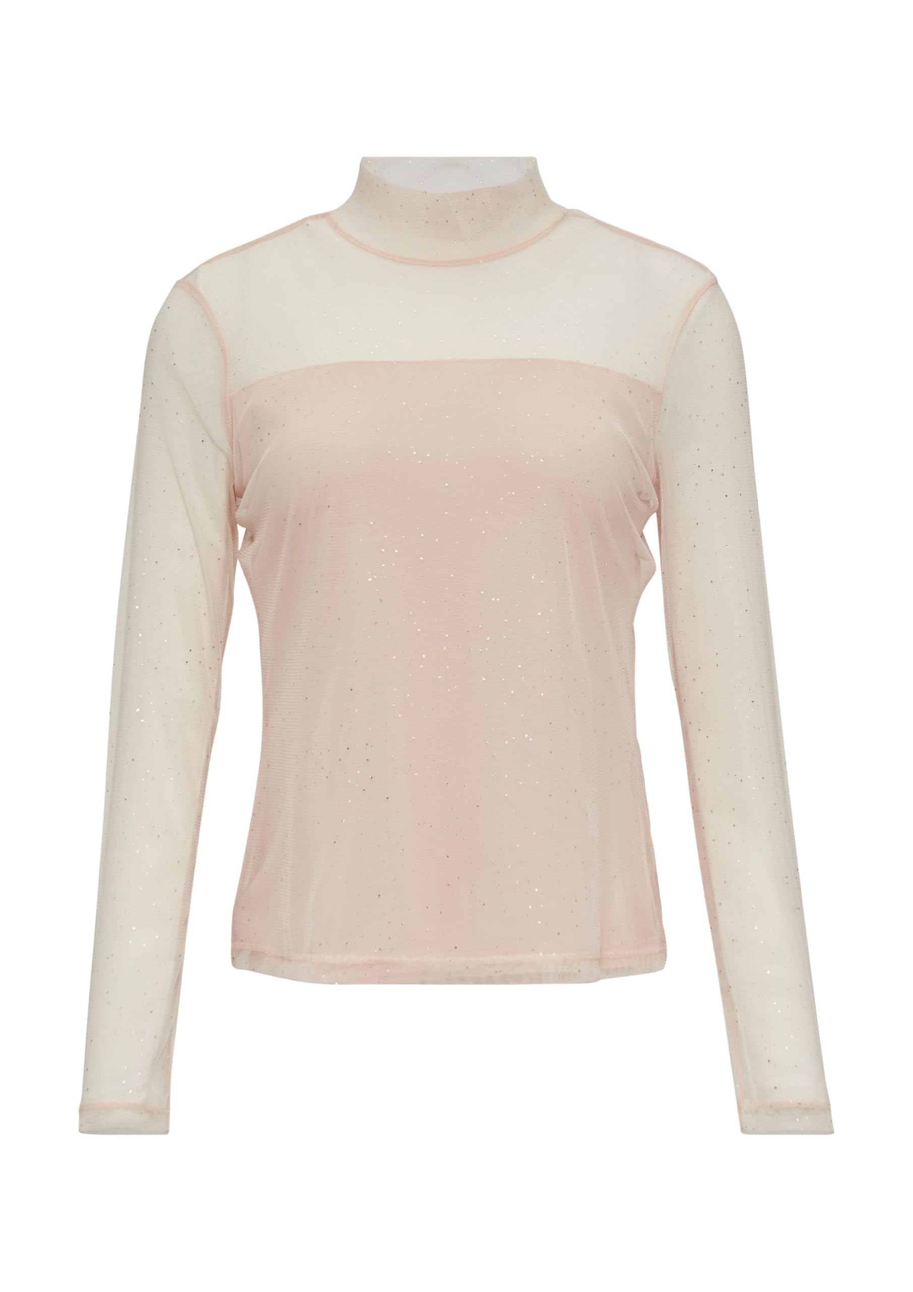 comma-mesh-longsleeve-mit-glitzer-top-bordeaux image 5