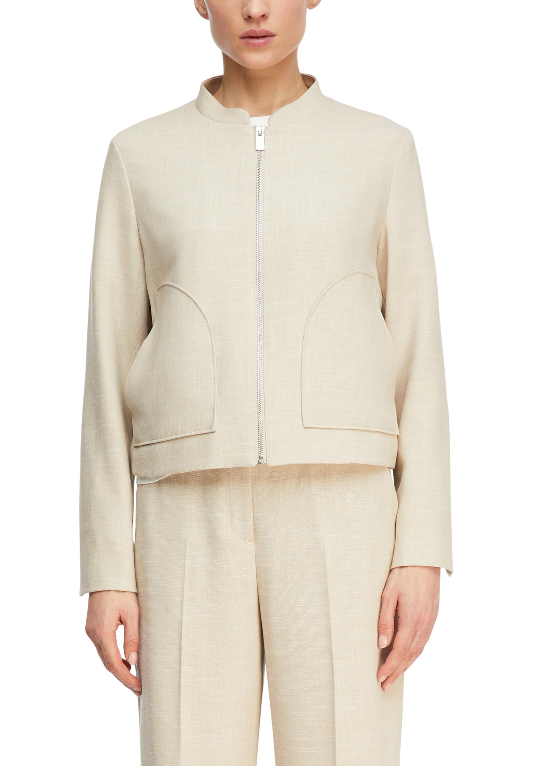 comma-indoor-jacke-boxy-rei-verschluss-gr-34-beige image 1