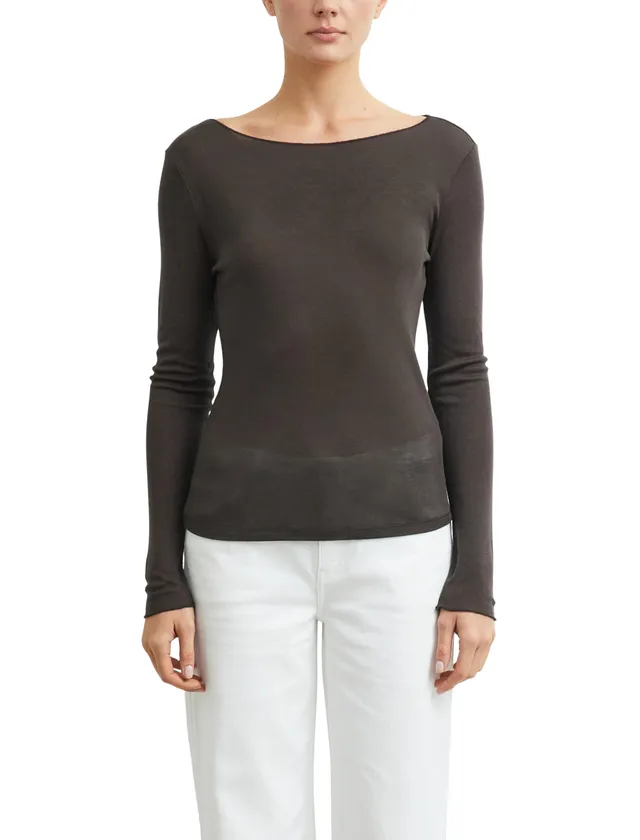 comma-longsleeve-slim-fit-gr-40-dunkelbraun-u-boot image 1