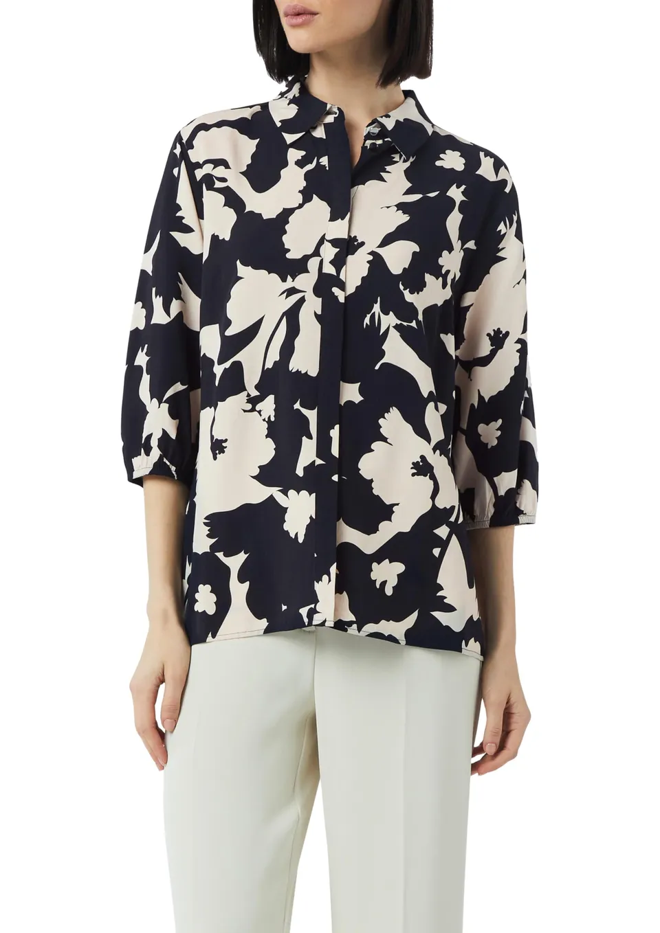 comma-bluse-2163901-3-4-arm-gr-e-38-blusenshirt image 1