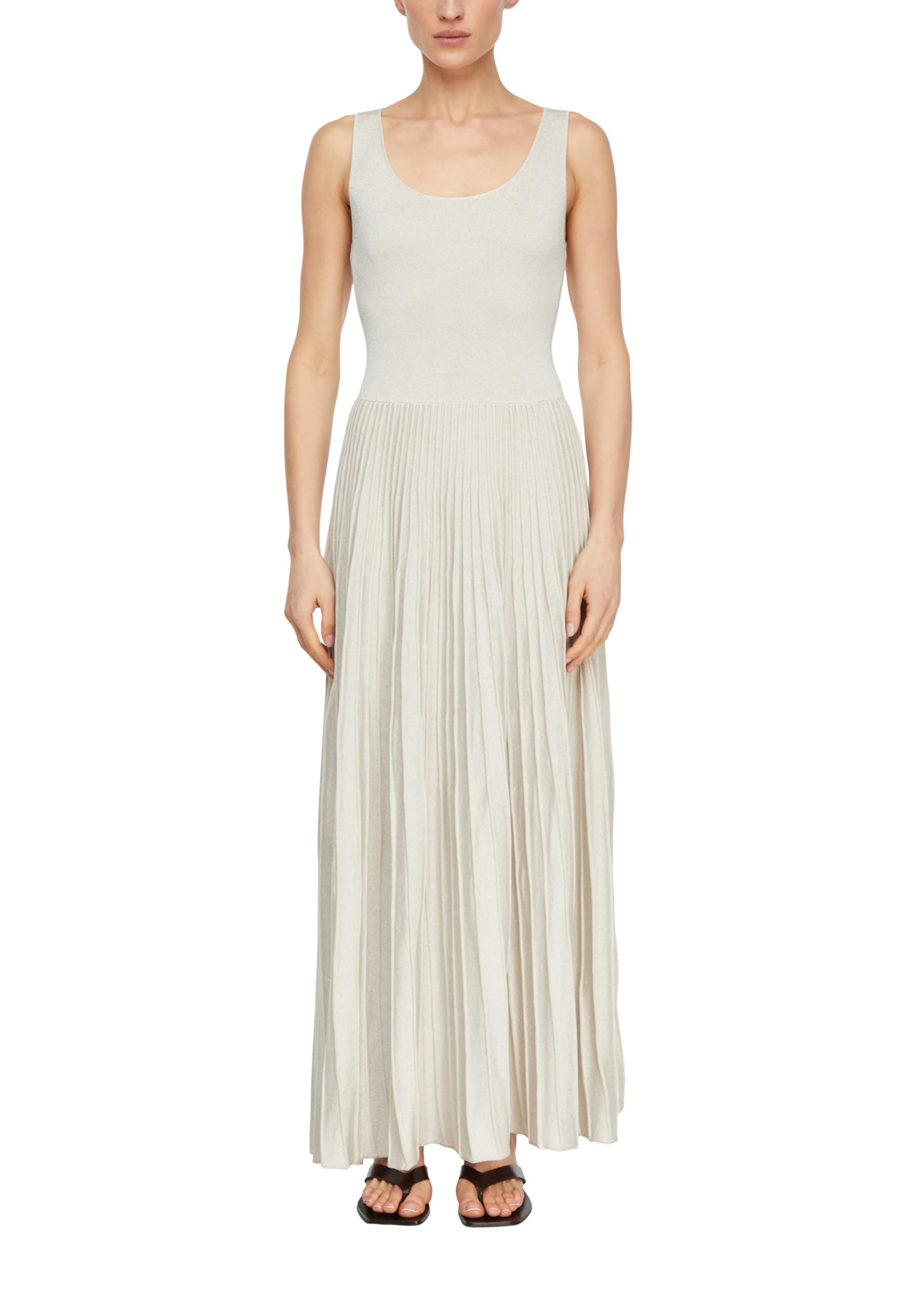comma-dresses-strickkleid-gr-40-plisseerock-glitzergarn image 1