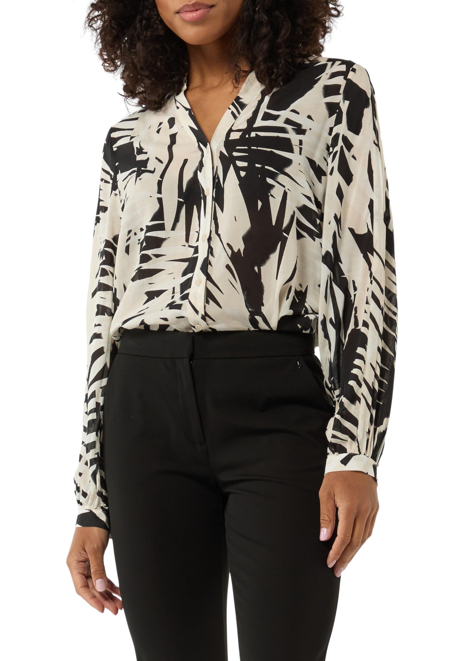 comma-bluse-2148567-stehkragen-shirt-schwarz-gr-46 image 1