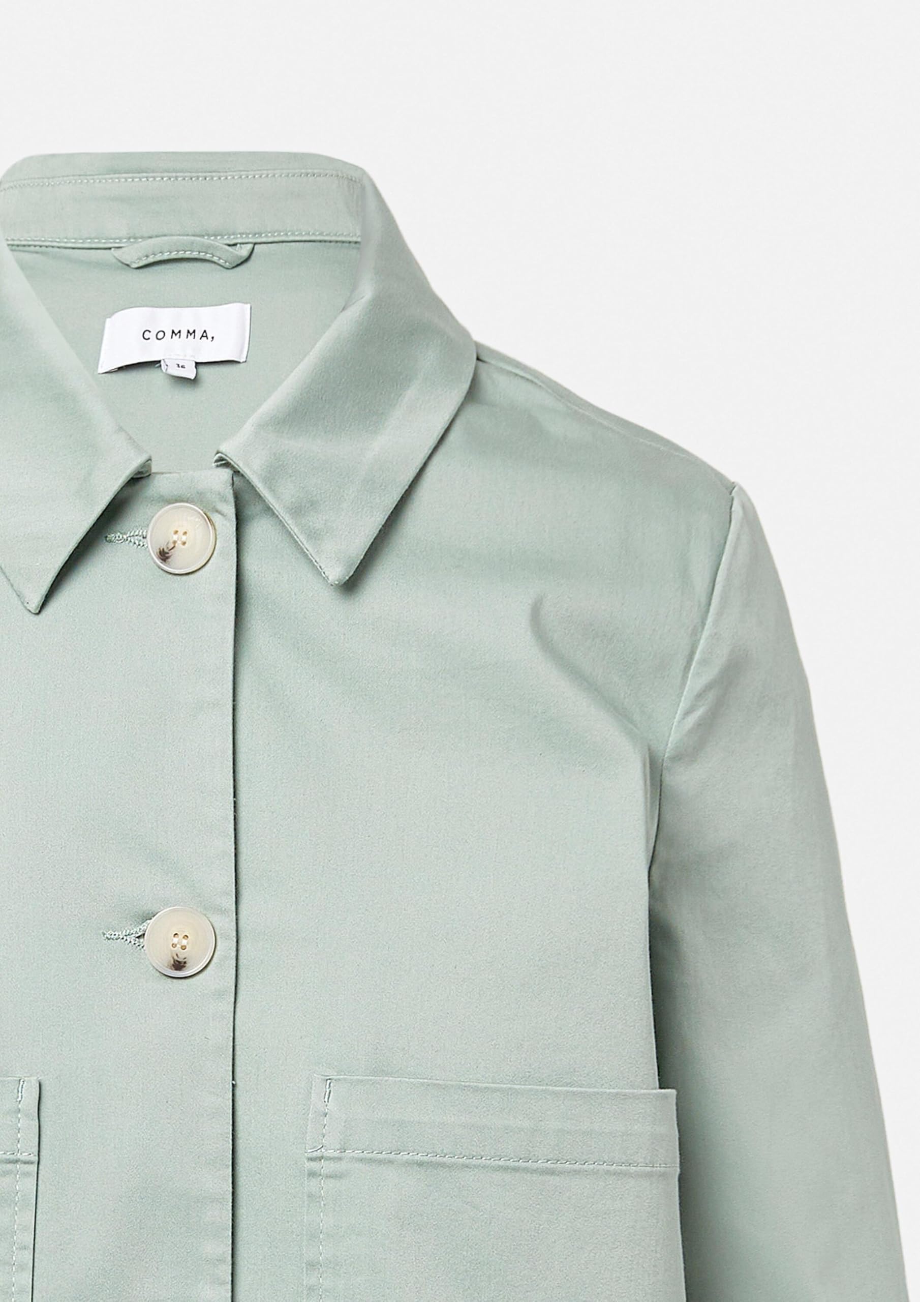 comma-baumwollsatin-jacke-boxy-fit-hemdkragen image 6