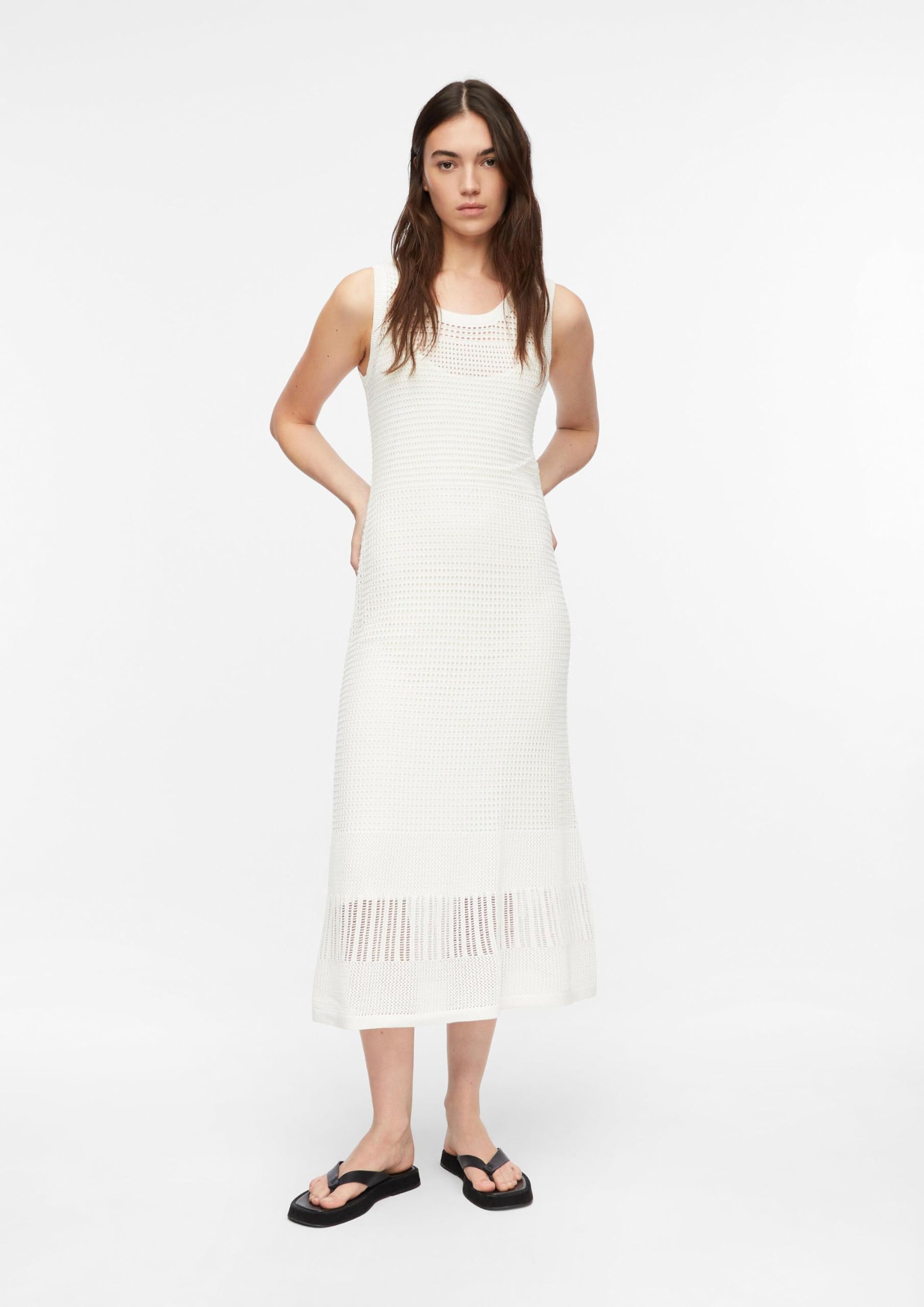 comma-strickkleid-ajour-fit-and-flare-midi-hell-gr-40 image 6
