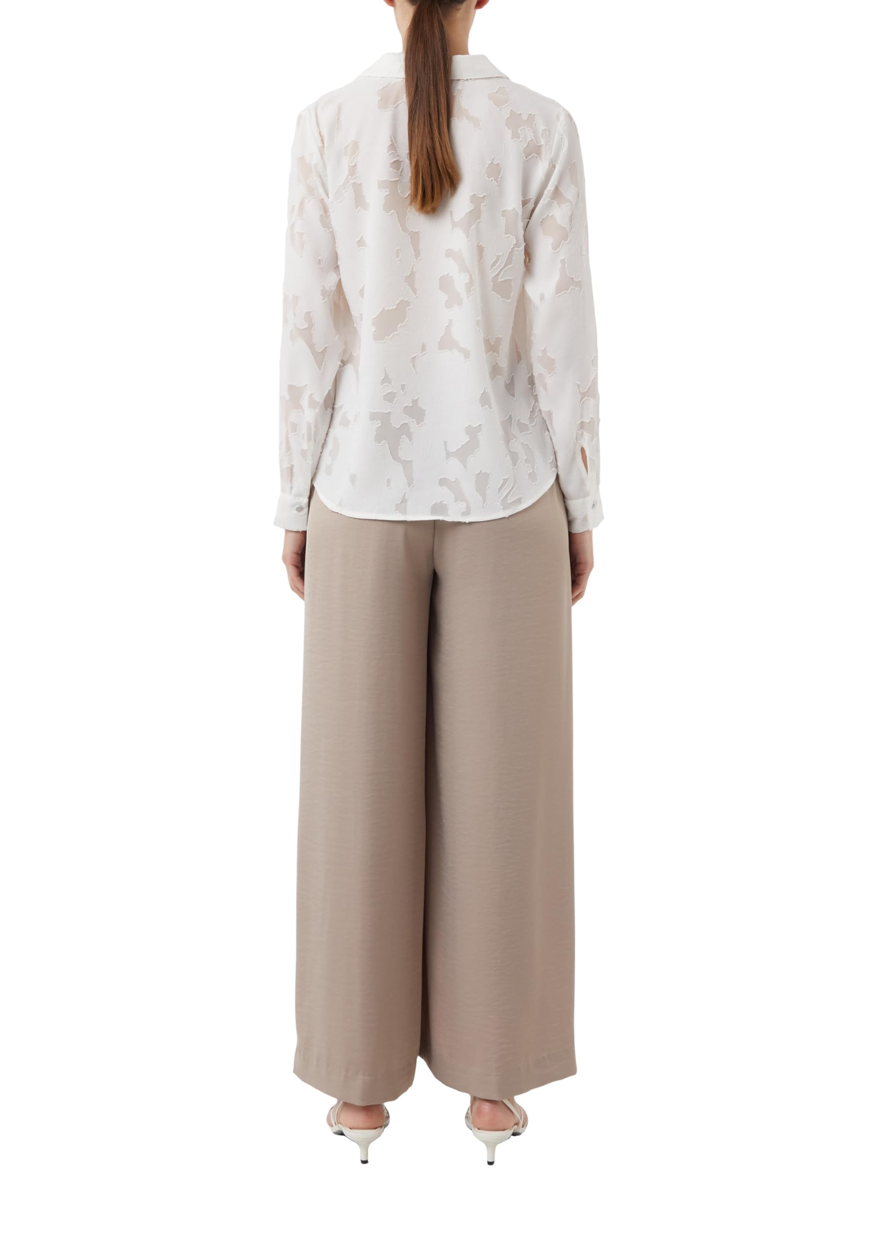 comma-jacquard-bluse-semitransparent-relaxed-fit image 2