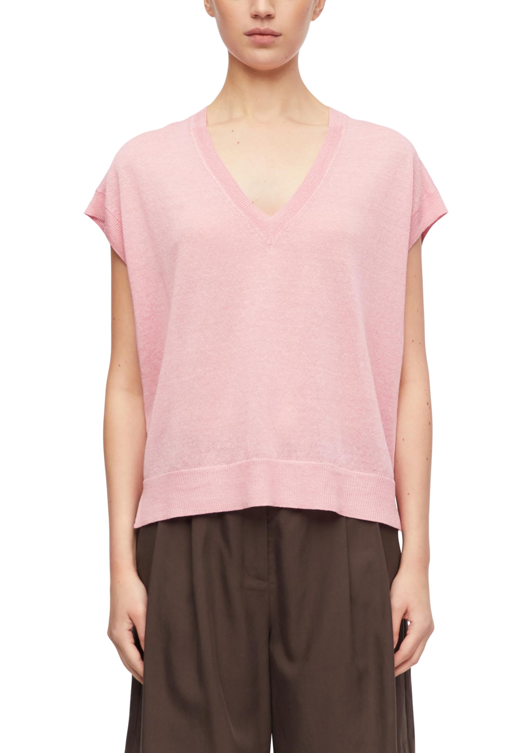 comma-strickpullover-leinenmix-gr-l-damen-pullover-v-ausschnitt image 1