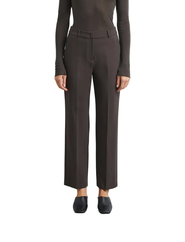 comma-trousers-hose-straight-leg-mid-rise-dunkelbraun-34 image 1