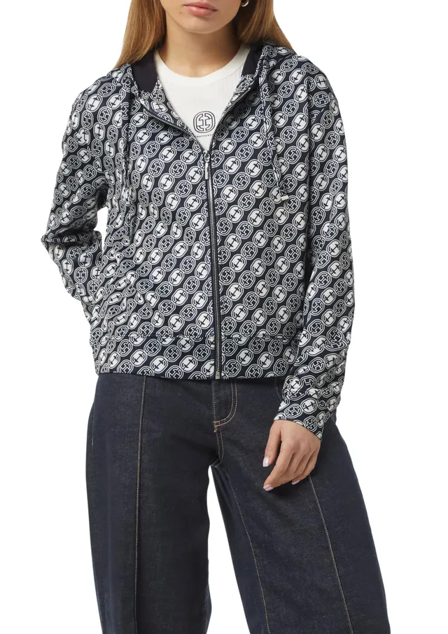 comma-jackets-sweat-jacke-kapuze-mit-icon-muster image 1