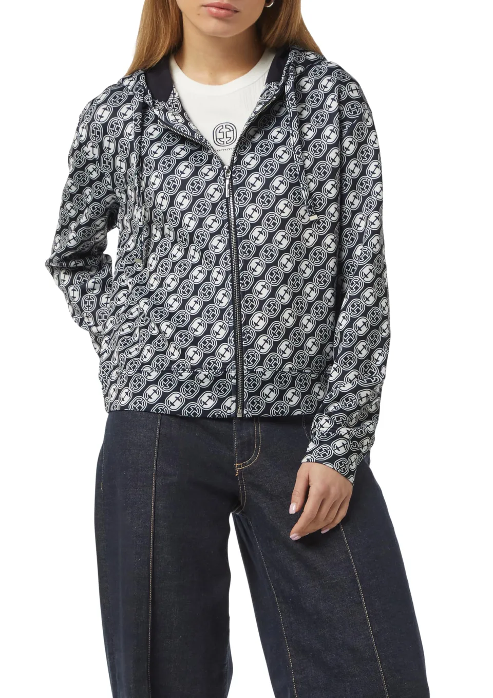 comma-jackets-sweat-jacke-kapuze-mit-icon-muster image 1