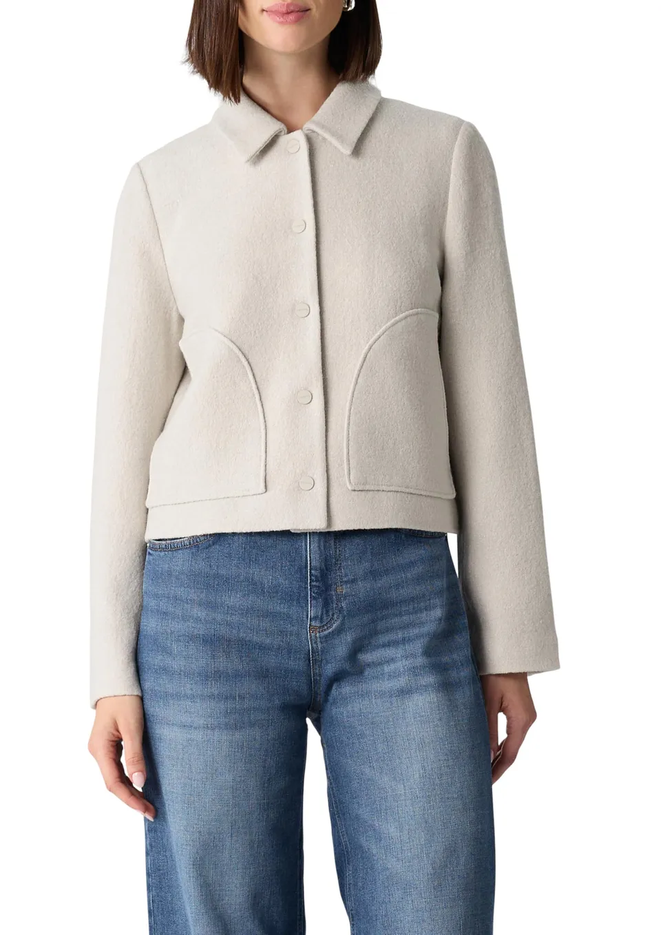 comma-kurze-jacke-aus-boiled-wool-wolljacke image 1