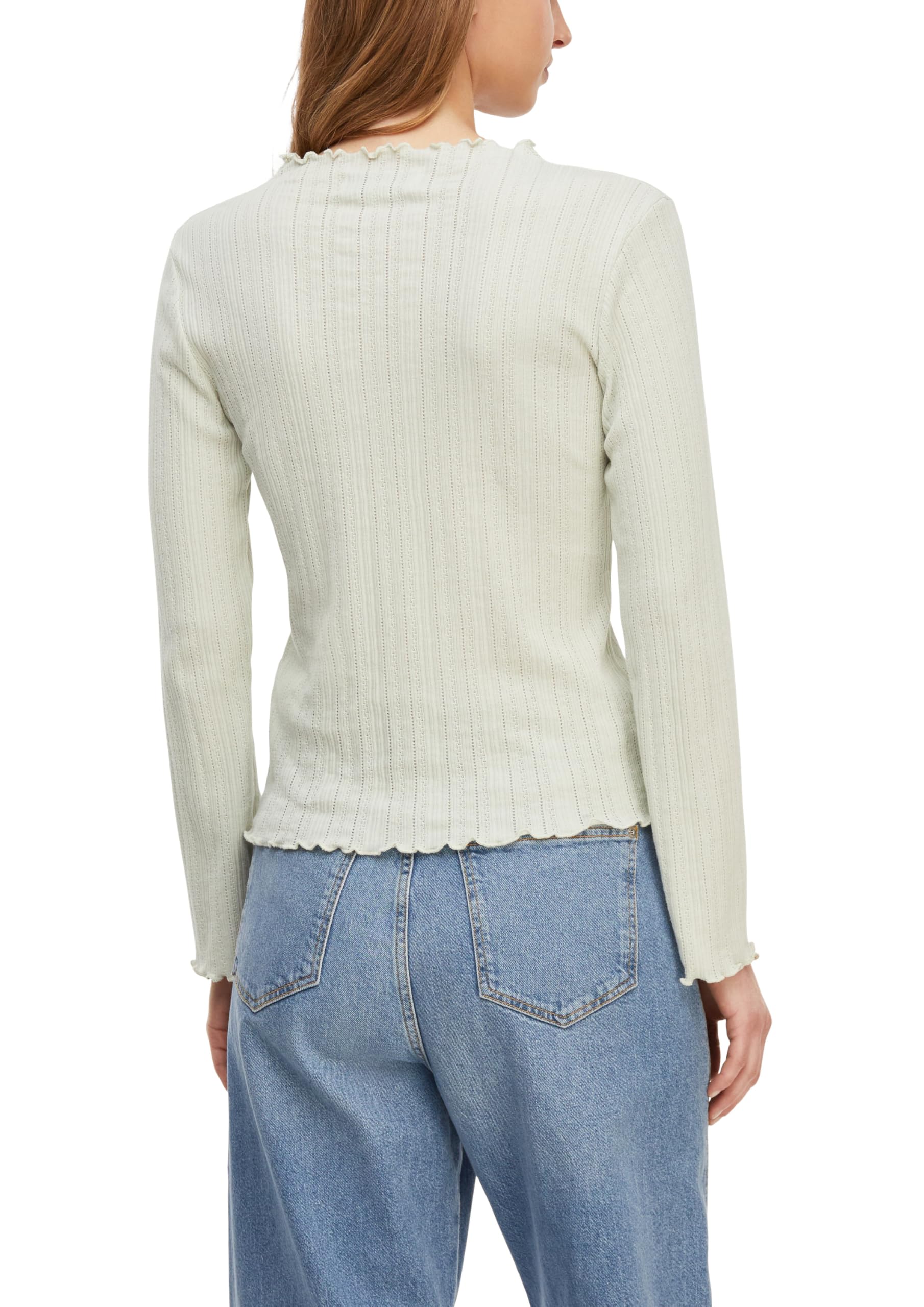 comma-damen-langarmshirt-stehkragen-slim-fit-salbeigr-n-38 image 2