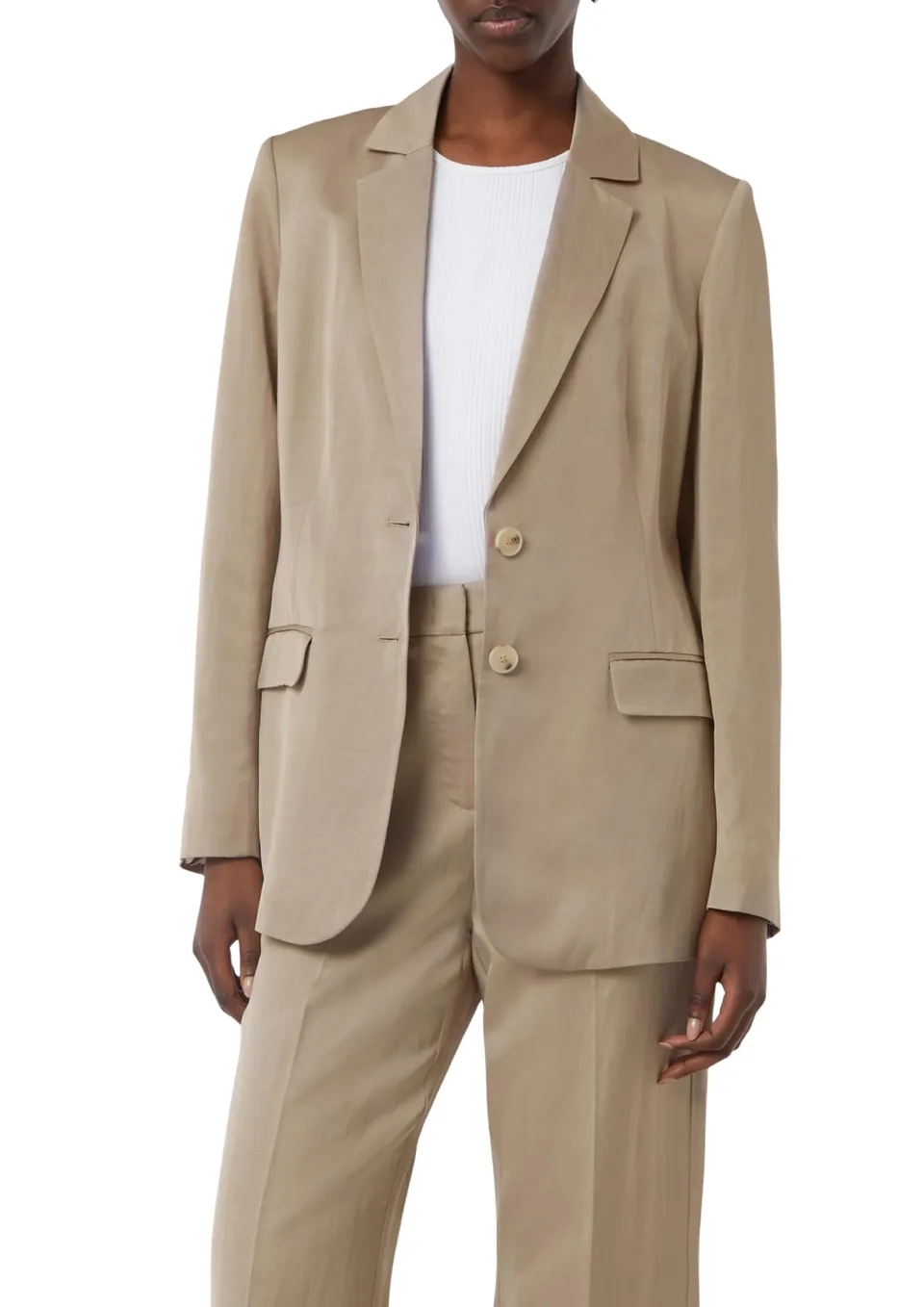 comma-satin-blazer-leinenmix-blazer-mit-reverskragen image 1