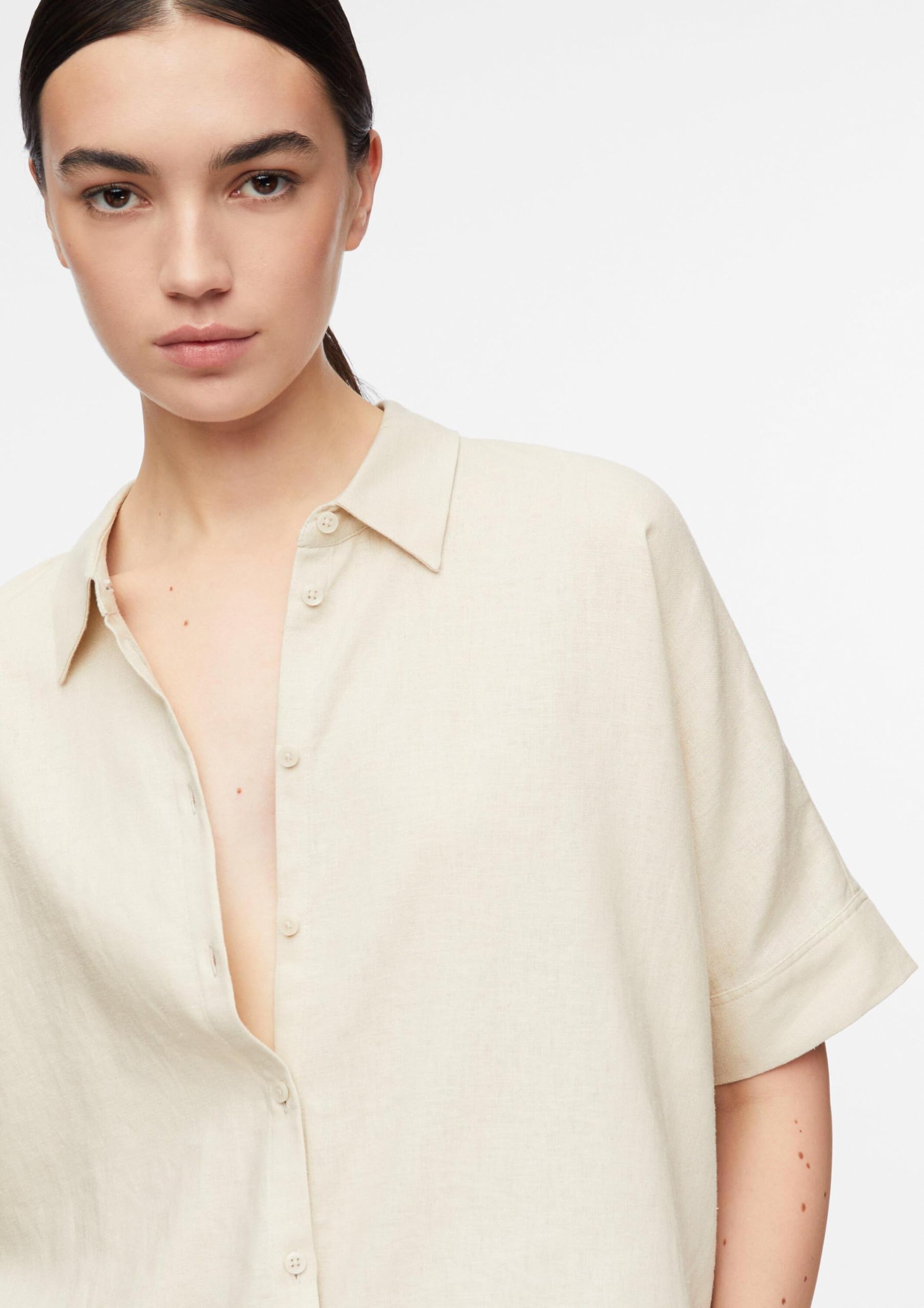 comma-bluse-oversize-beige-gr-34-leinenmix image 3