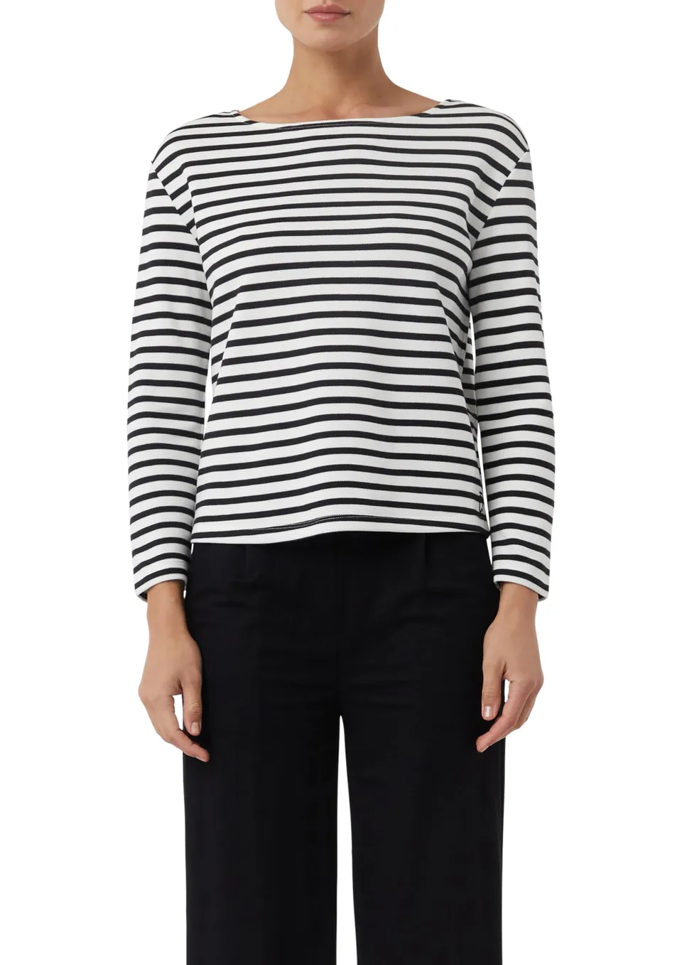 comma-sweatshirt-gestreift-piqu-gr-36 image 1
