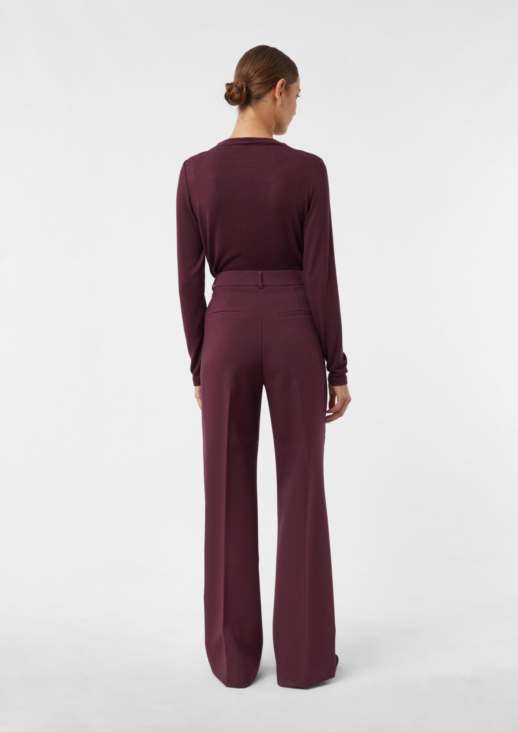 comma-langarmshirt-stehkragen-damen-bordeaux-gr-e-44 image 7