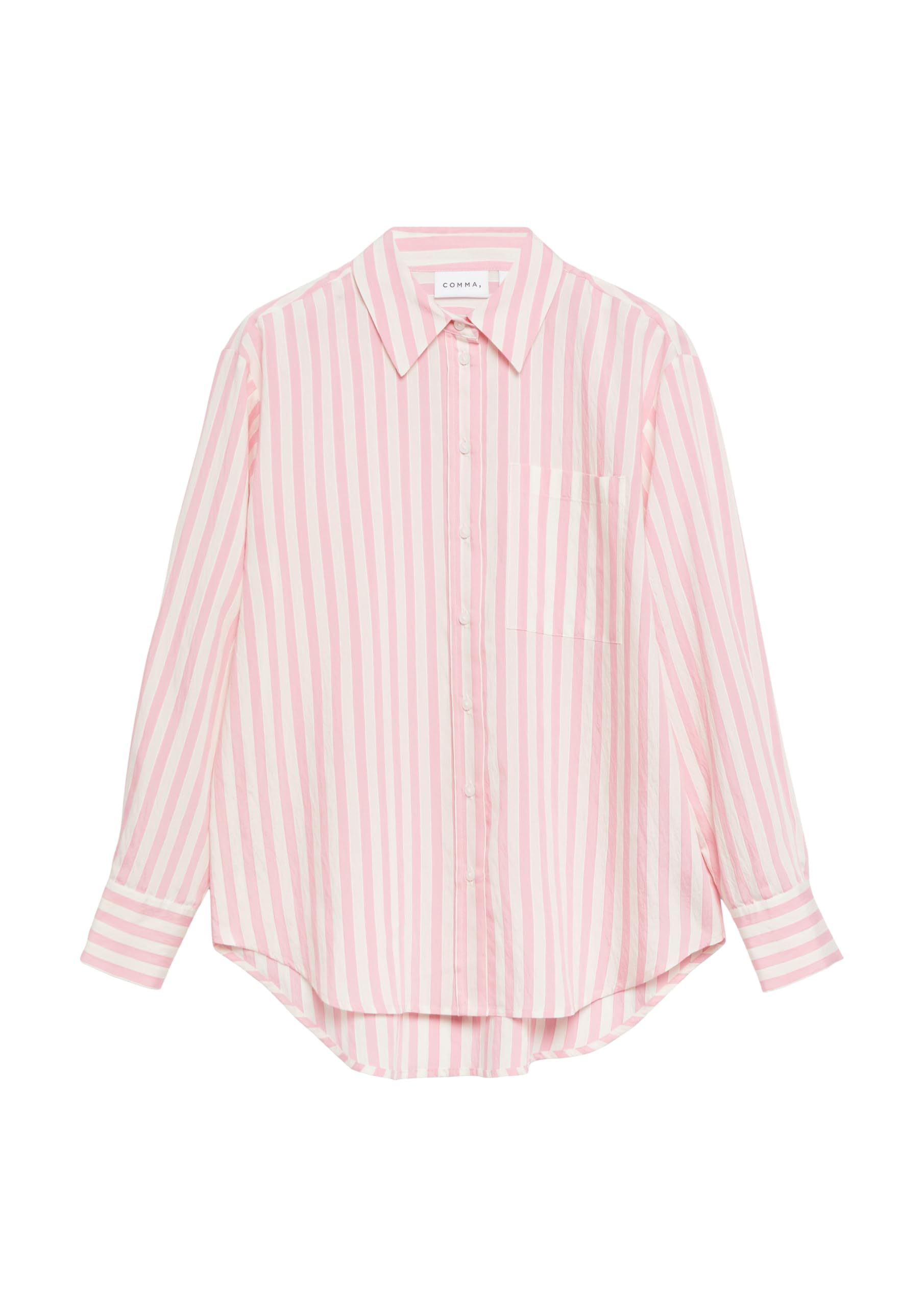 comma-damen-bluse-streifen-hemdkragen-rosa-gr-e-34 image 4