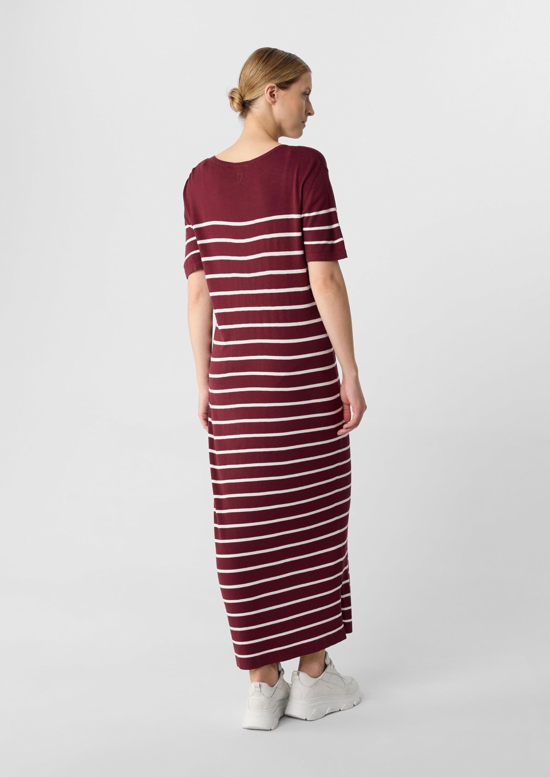 comma-midikleid-feinstrick-gr-34-bordeaux-gestreift image 7