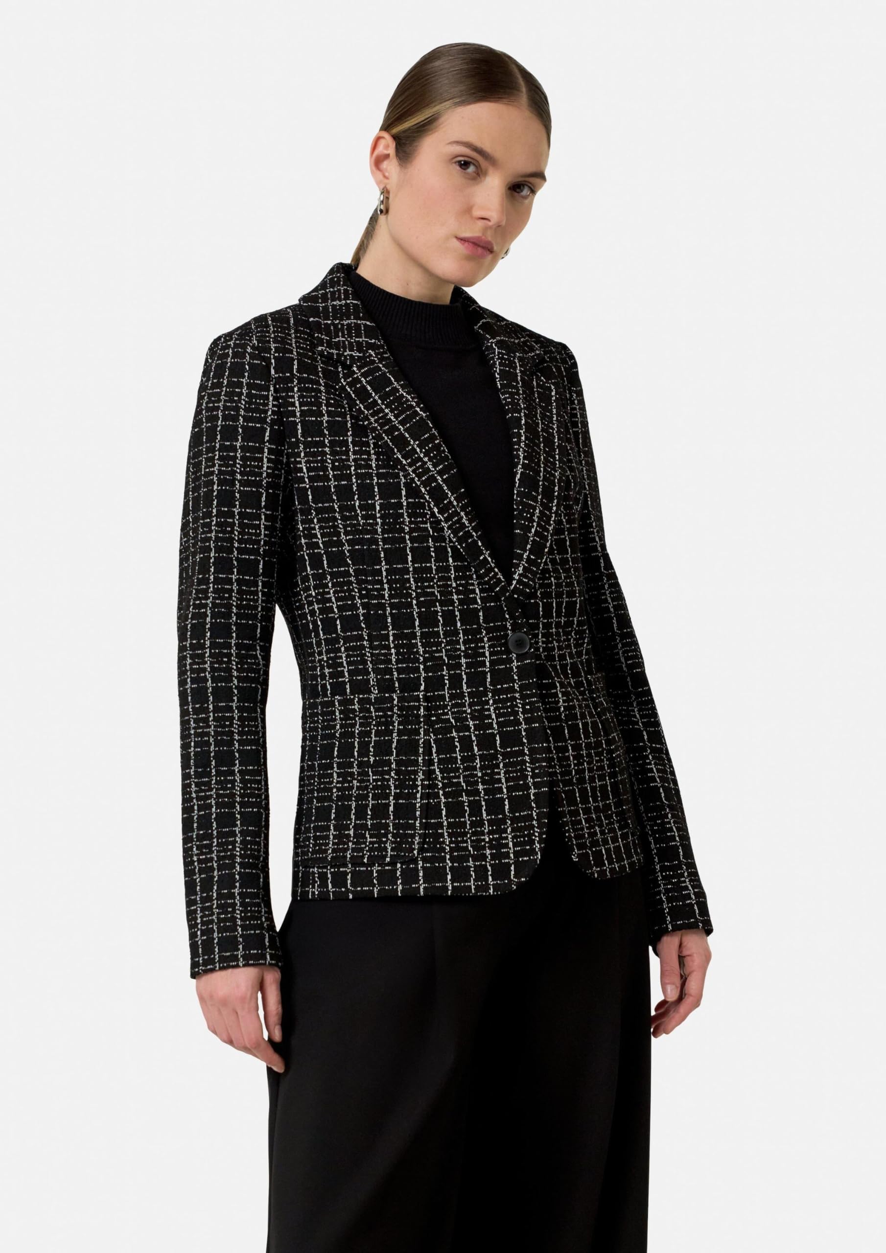 comma-blazer-2158129-gr-e-38-schwarz-kariert-boucle image 6