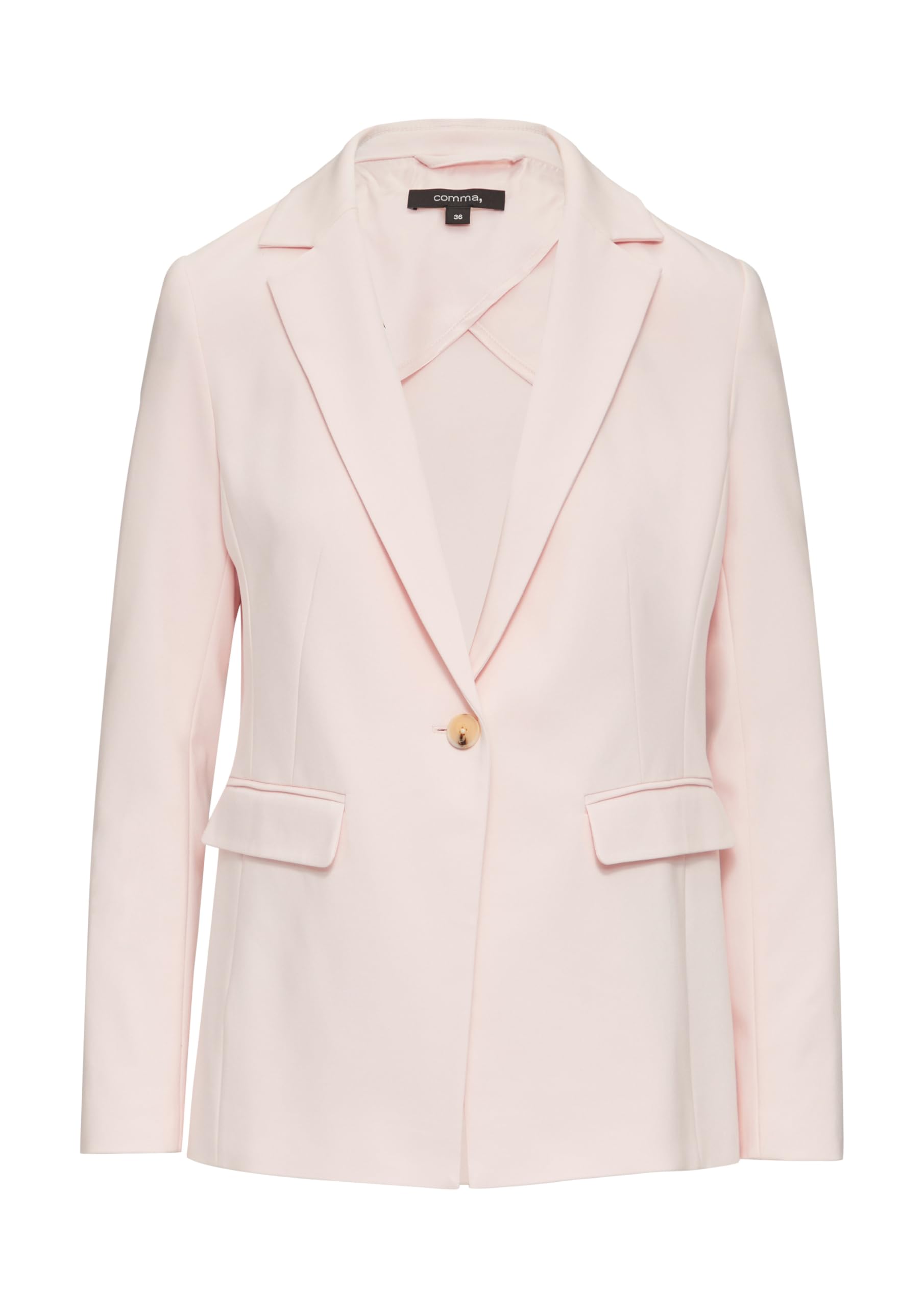 comma-taillierter-satin-blazer-hellblau-5084-pattentaschen image 3