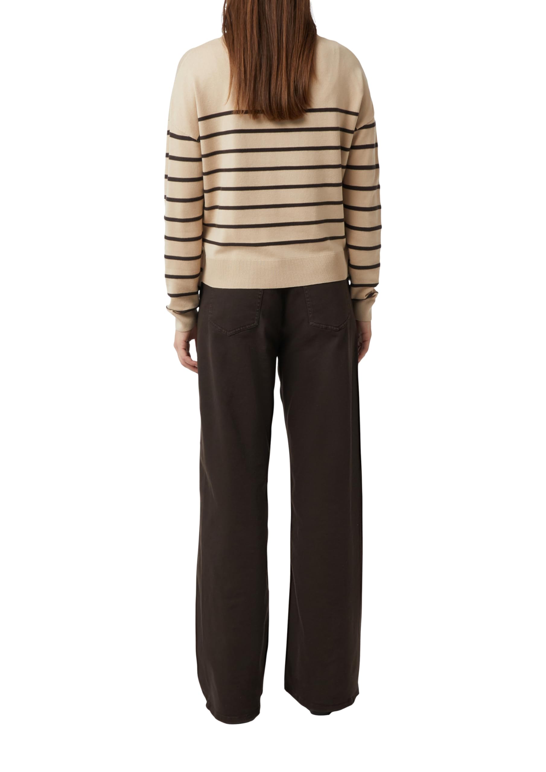 comma-feinstrickpullover-damen-gr-40-beige-strukturstreifen-viskose image 2