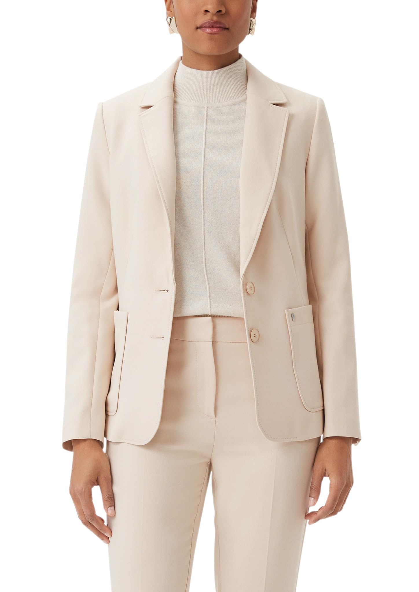 comma-blazers-blazer-leicht-gef-ttert-navy-beige image 7