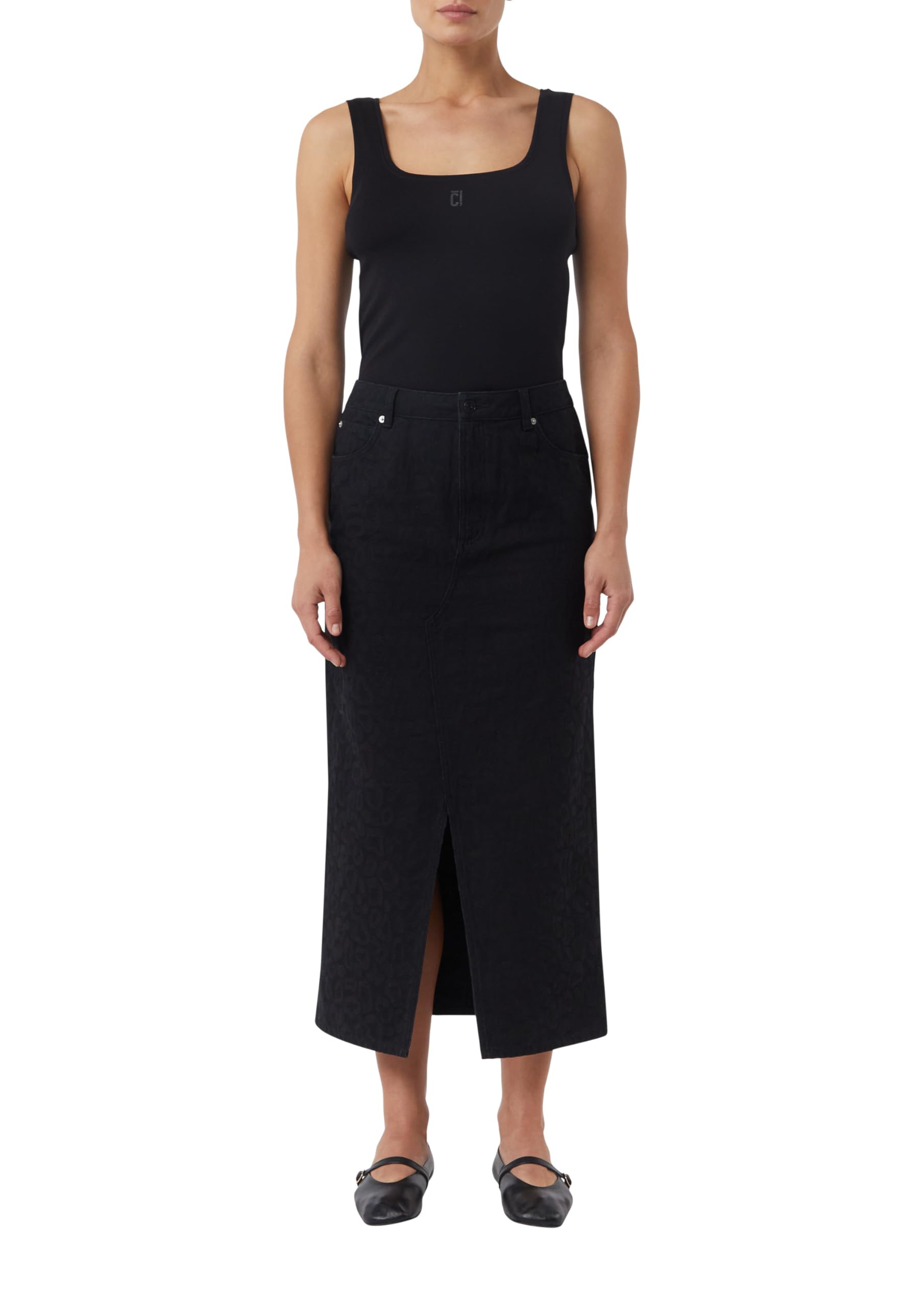 comma-langer-denim-rock-leo-jacquard-gr-38-high-rise image 1