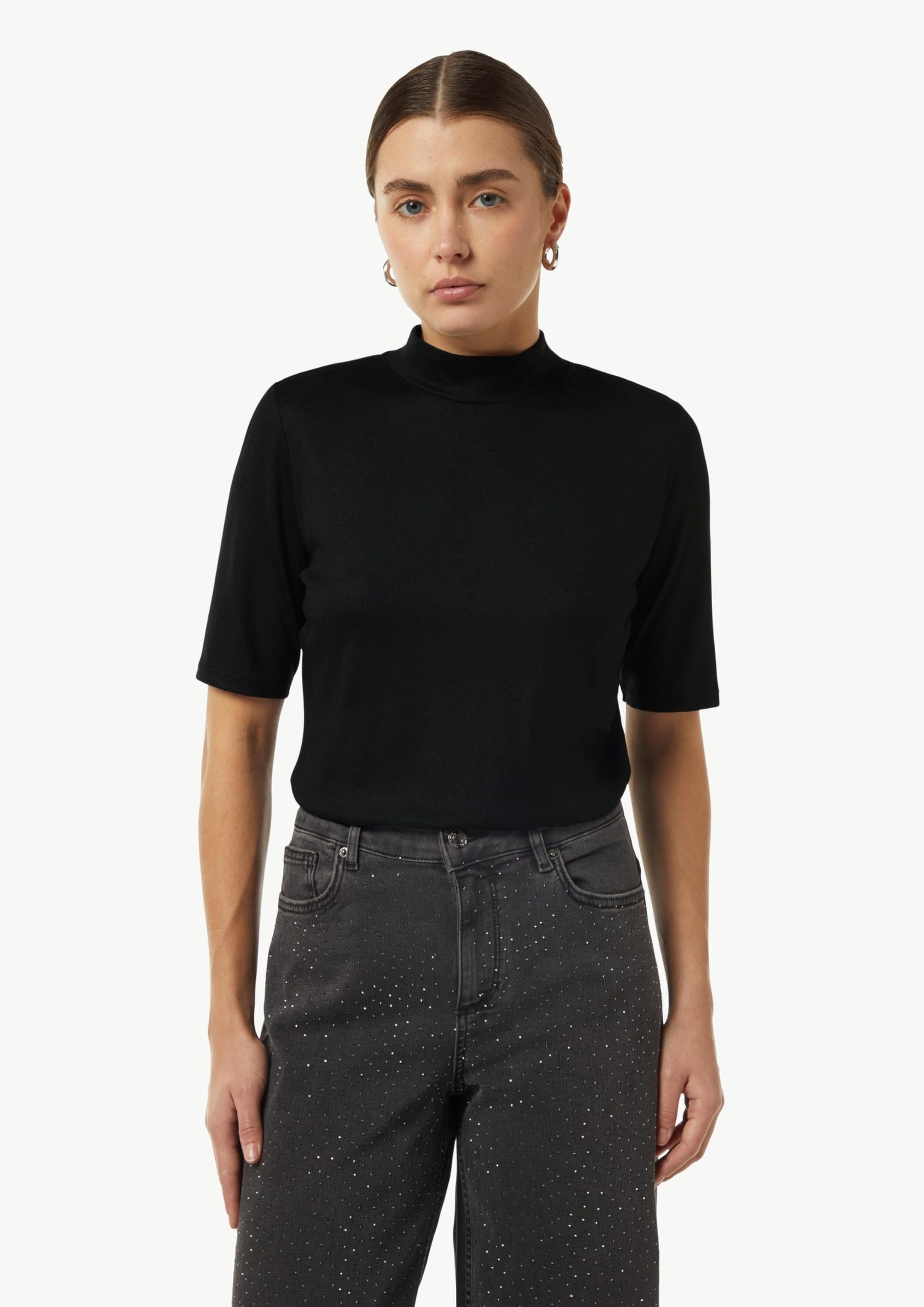 comma-t-shirt-damen-modalmix-stehkragen image 6