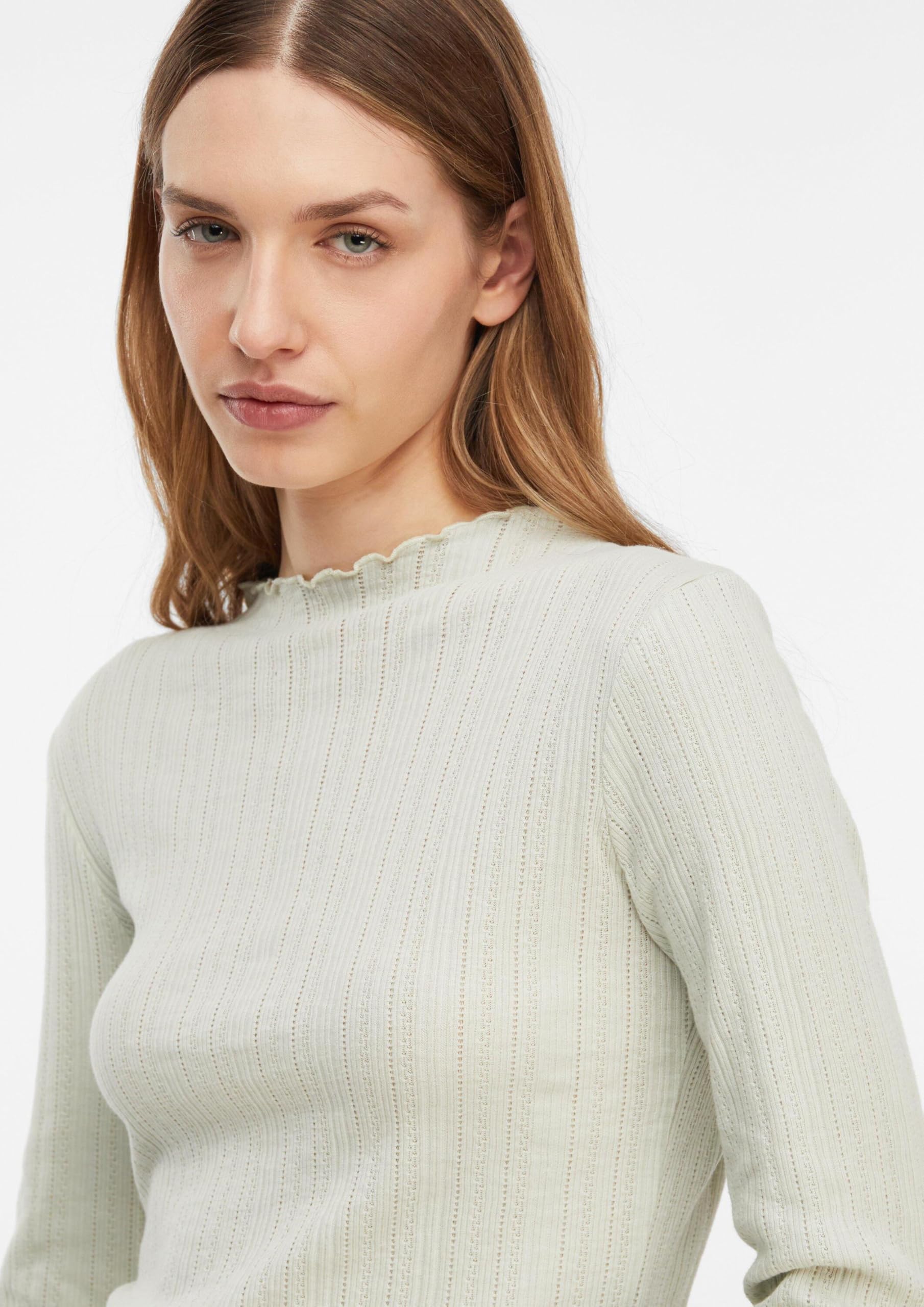 comma-damen-langarmshirt-stehkragen-slim-fit-salbeigr-n-38 image 4
