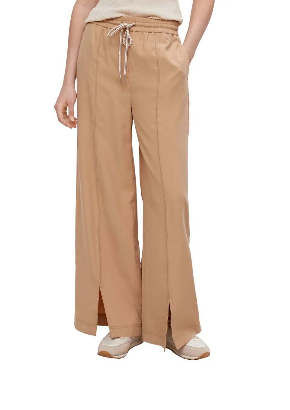 comma-marlenehose-saumschlitz-44-lang-damen-hose-beige image 1