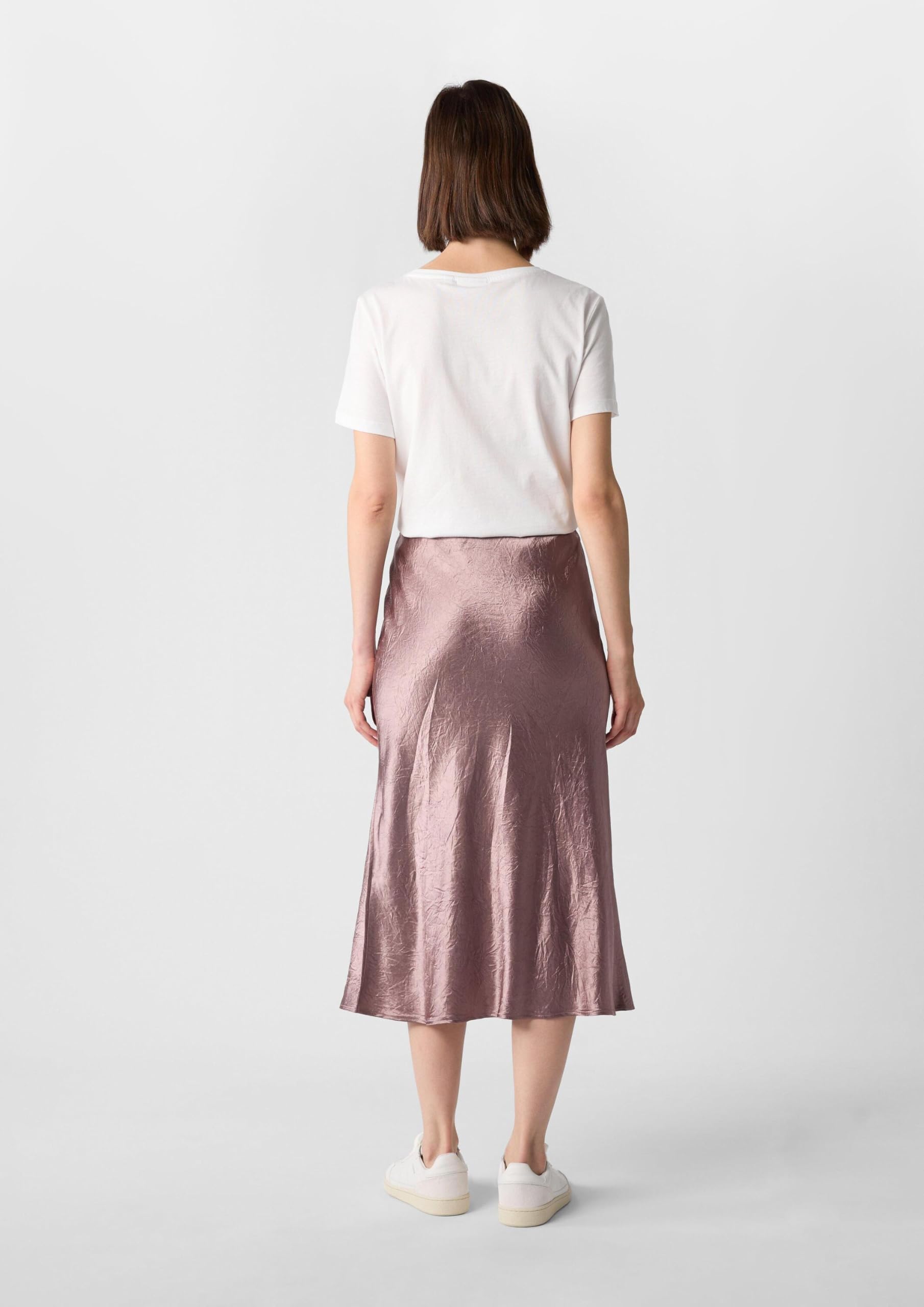 comma-midirock-aus-crinkled-satin-damen-elegant image 7