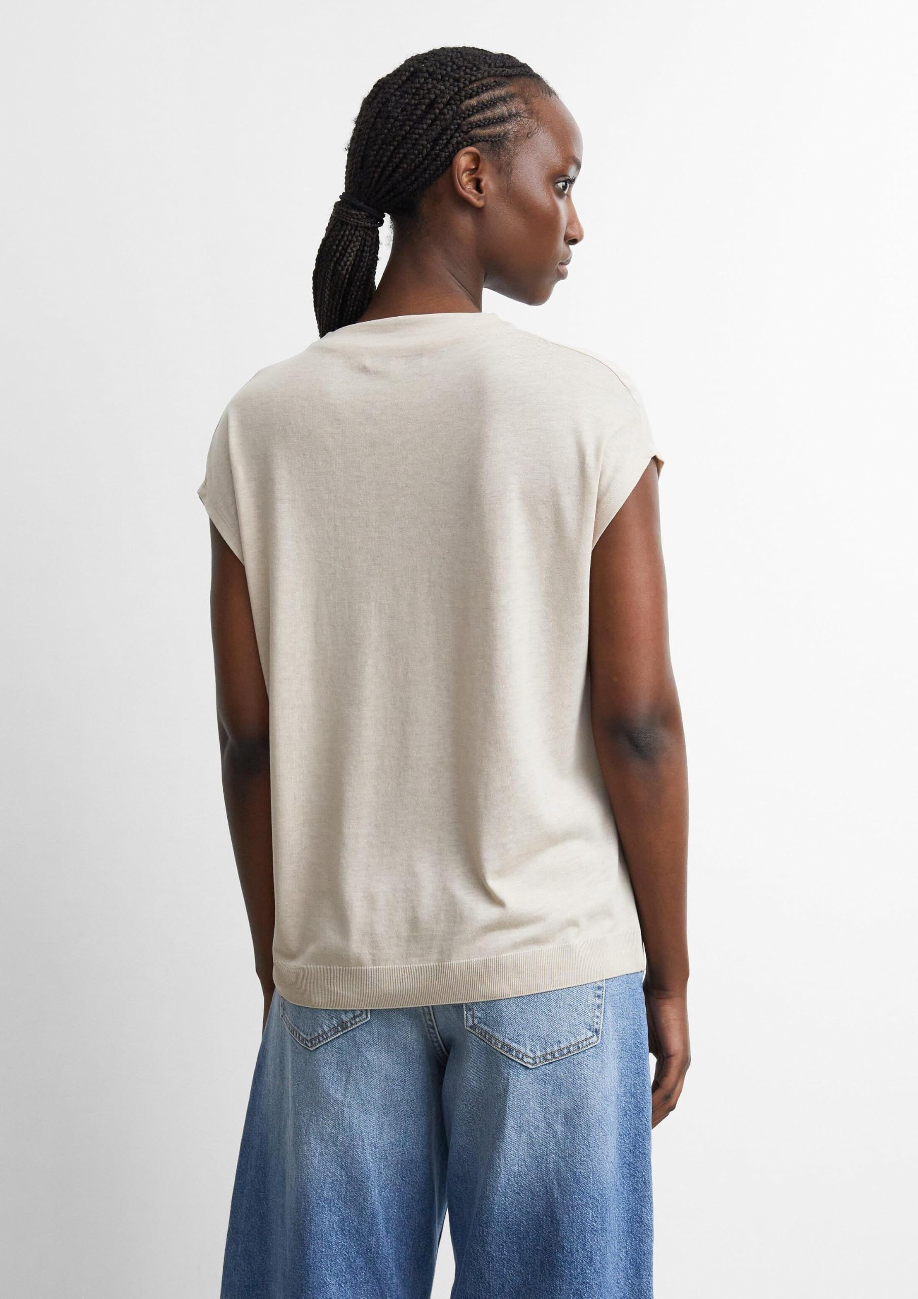 comma-t-shirt-mockneck-kurzarm-beige-gr-32 image 7