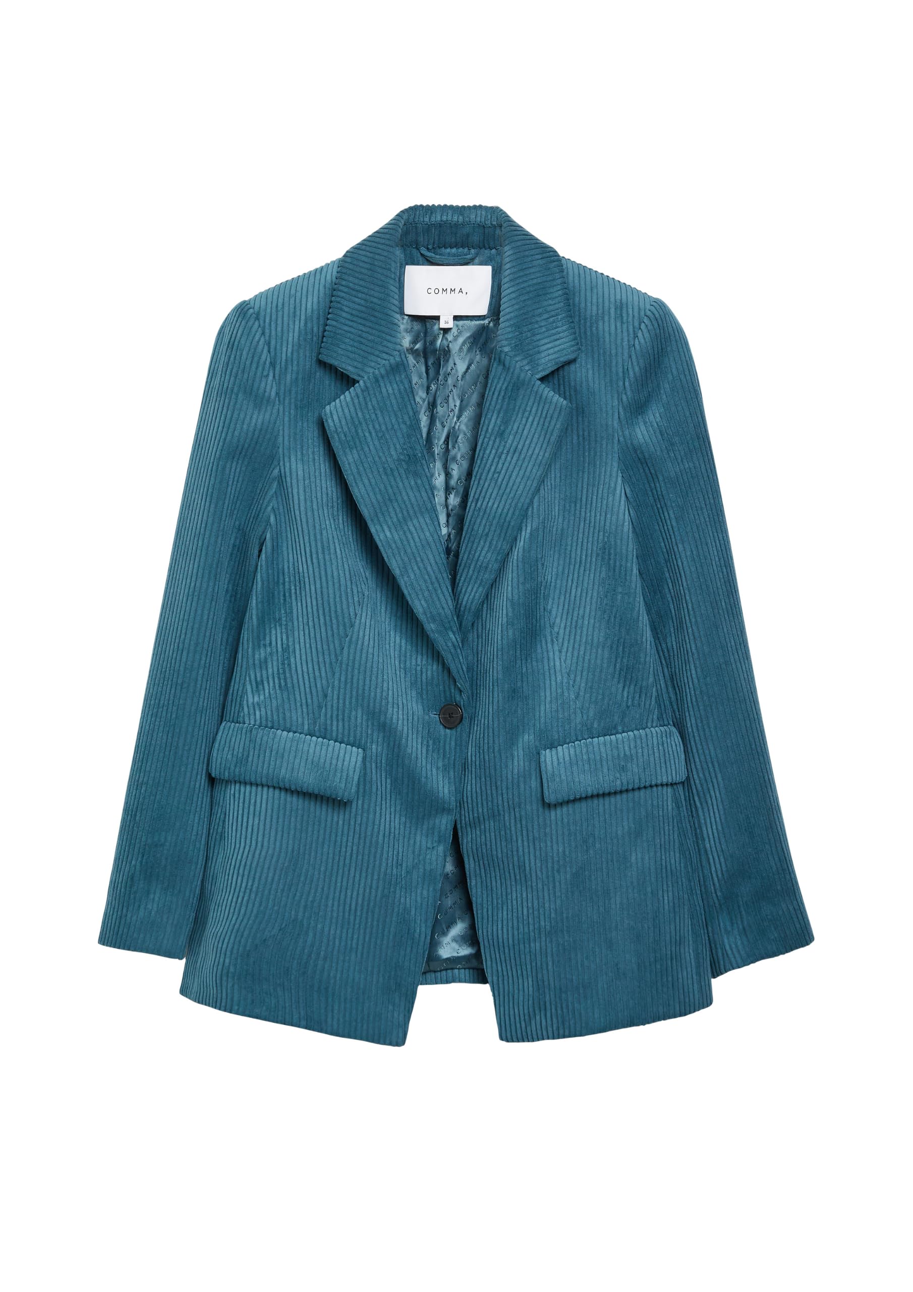comma-blazer-damen-beige-cord-regular-fit-reverskragen image 3