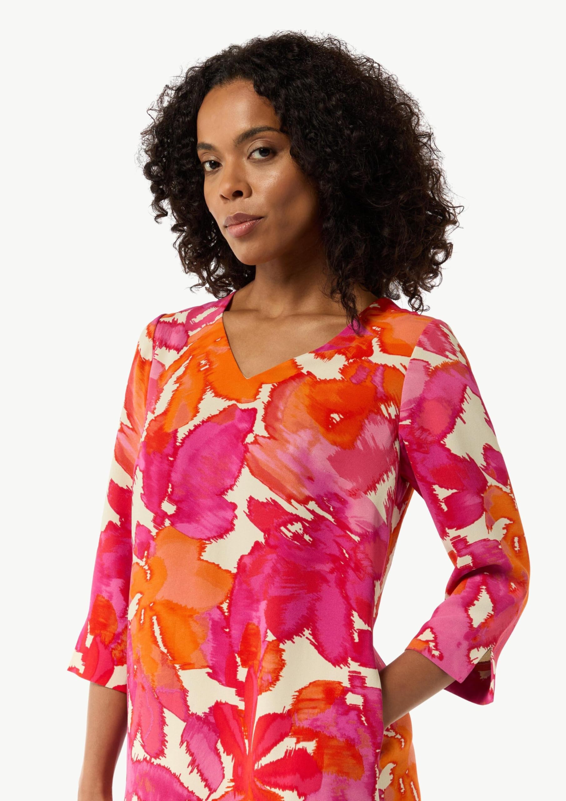 comma-cr-pe-kleid-allover-muster-koralle-gr-40 image 4