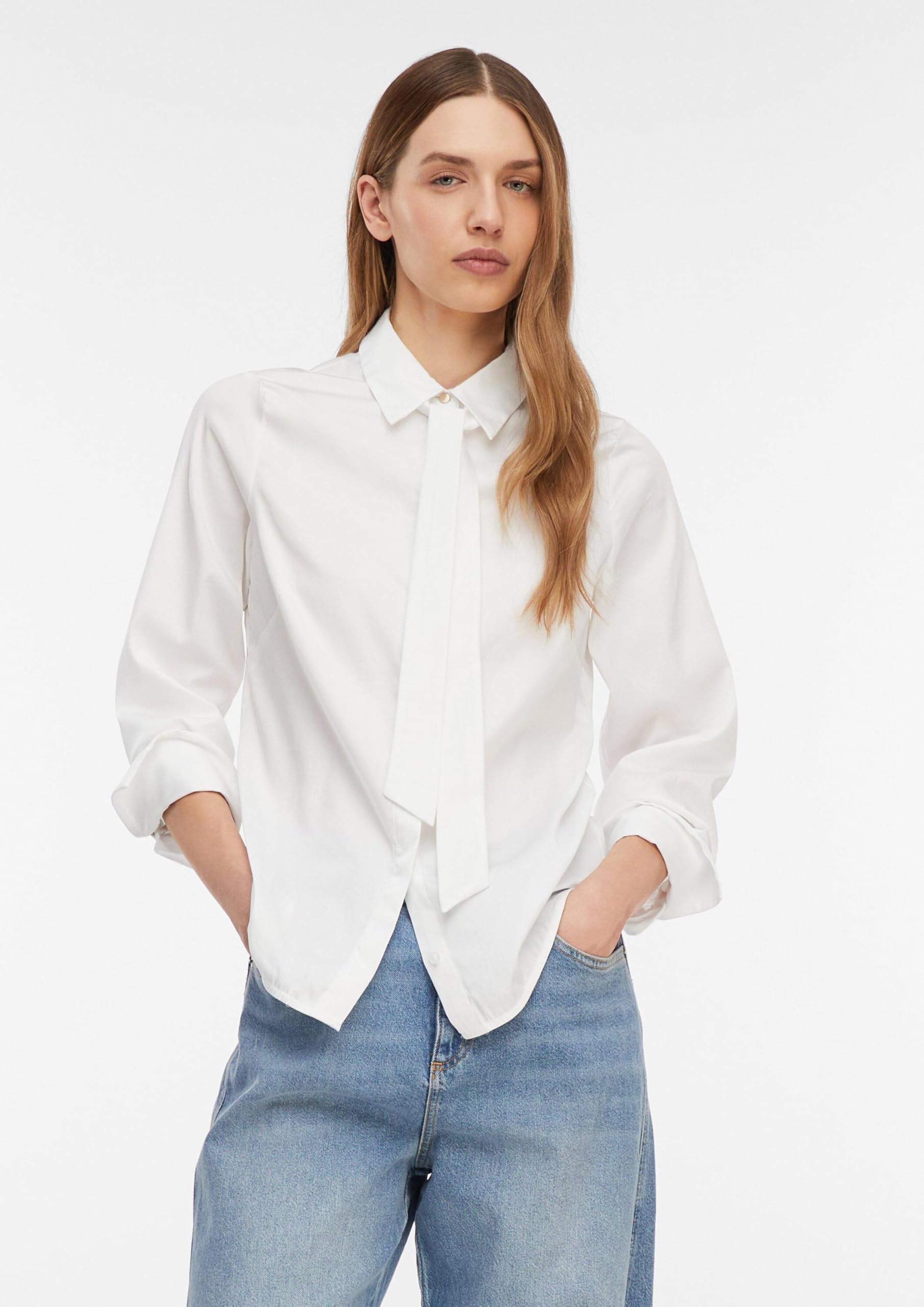 comma-bluse-stretch-popeline-bindekragen-gr-e-44 image 6