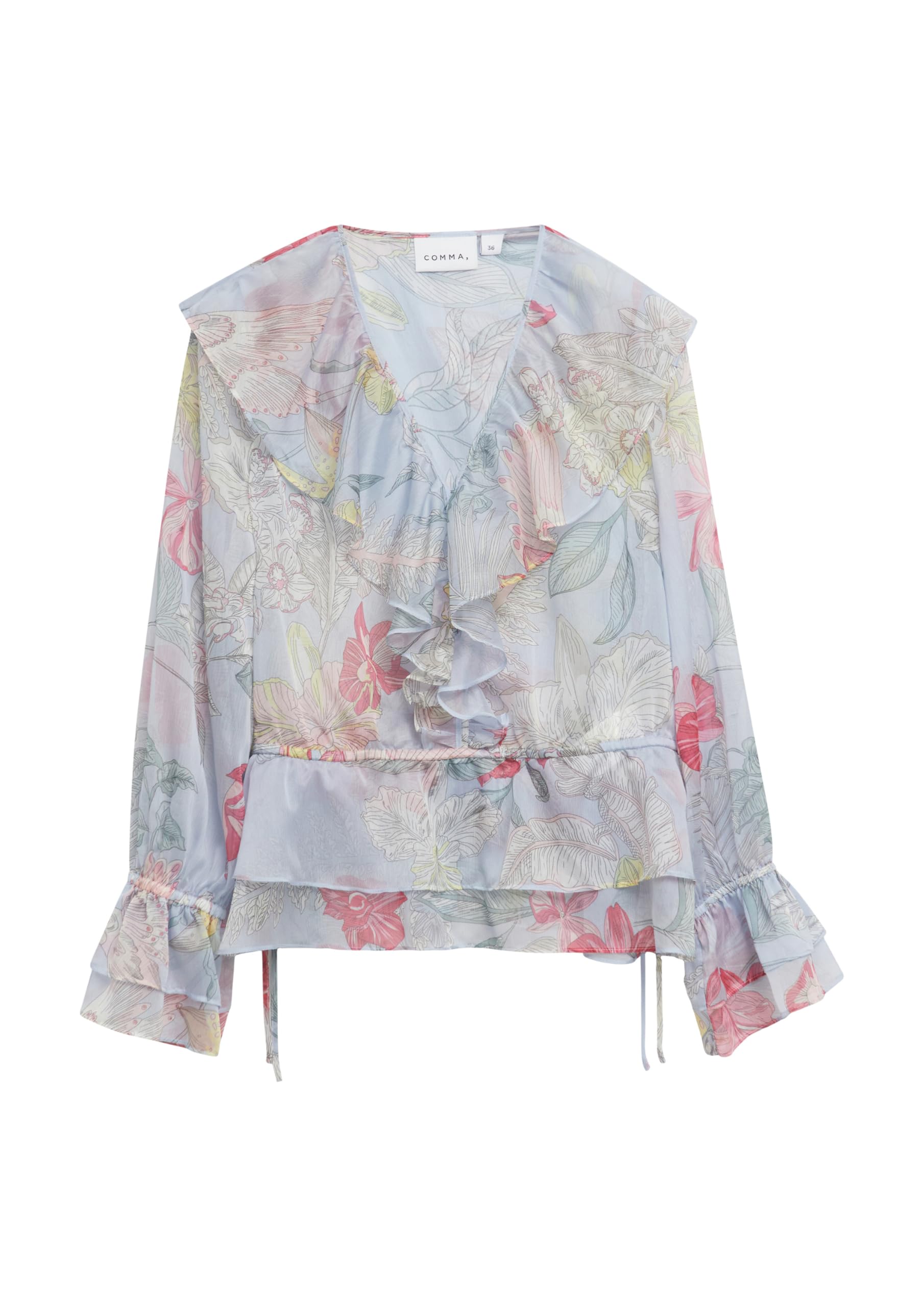 comma-blouses-chiffon-bluse-v-ausschnitt-gr-34 image 3