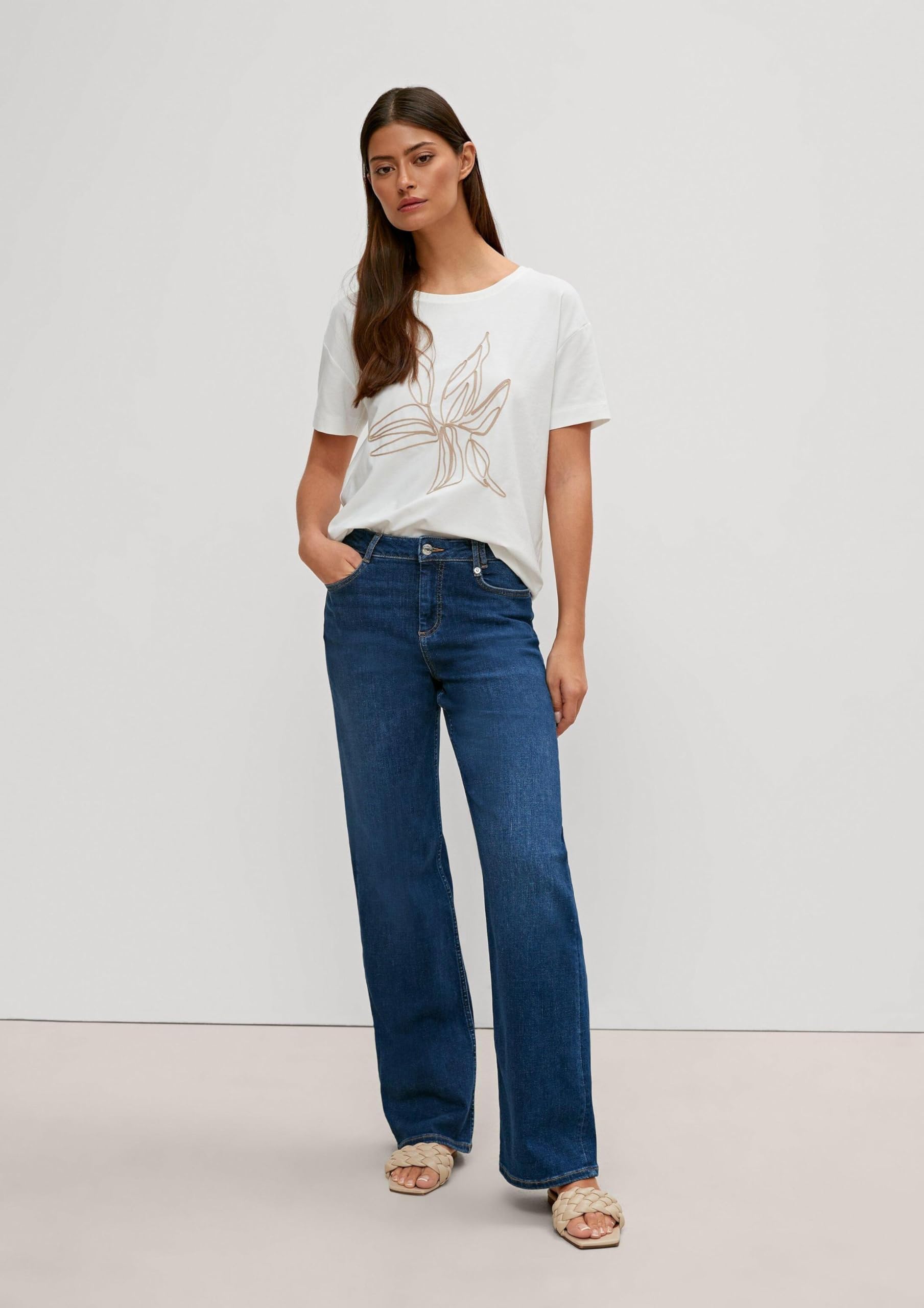 comma-freizeithose-culotte-34-lang-damen-hose-tiefblau image 7