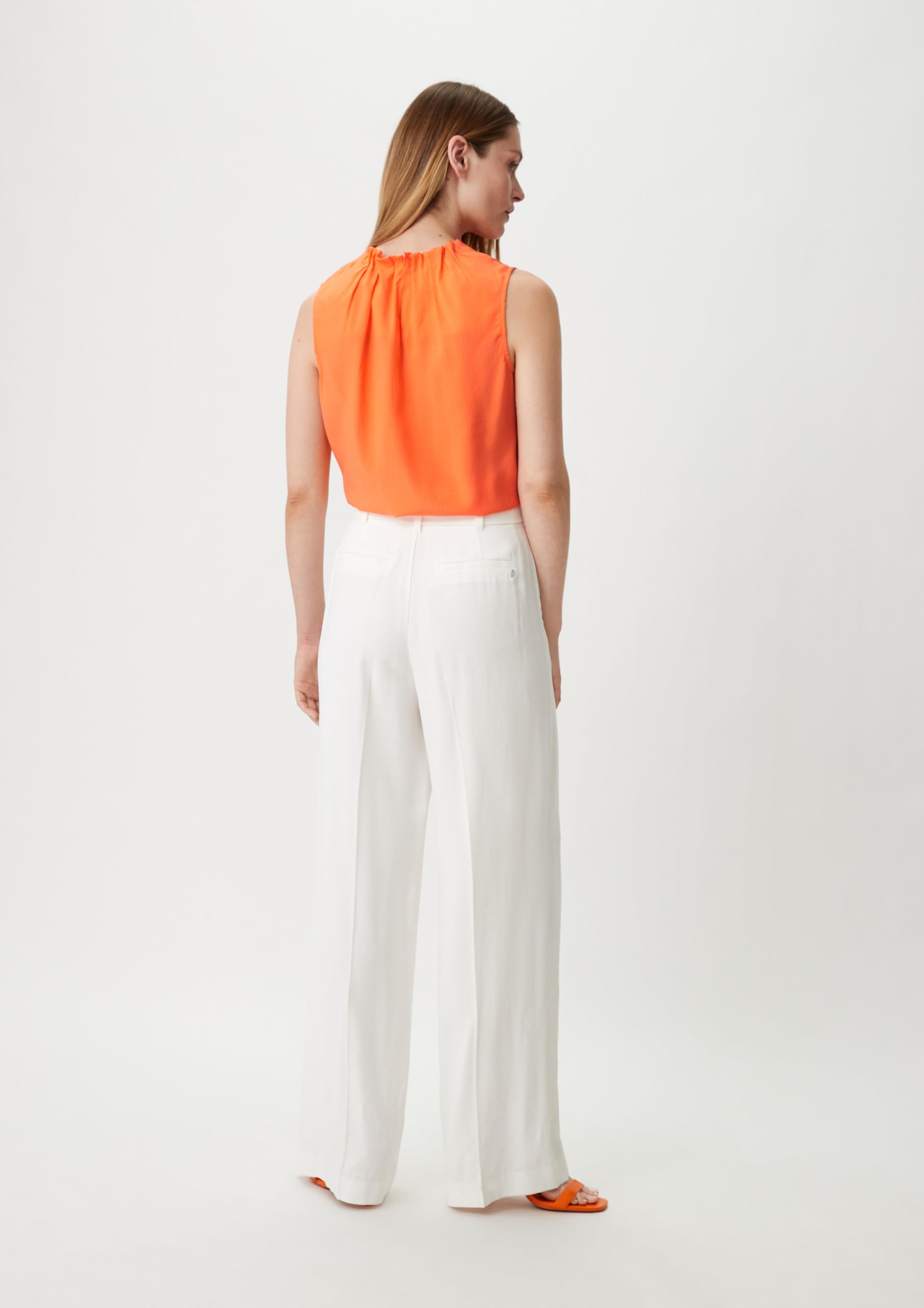 comma-blouses-viskosebluse-orange-gr-38-raffung image 7