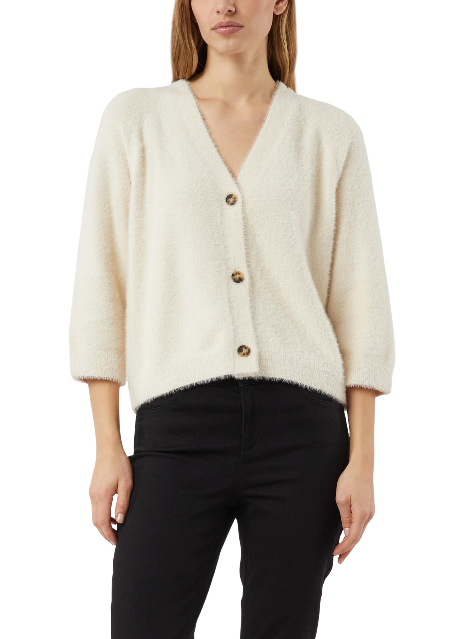 comma-strickjacke-feinstrick-3-4-rmel-cardigan-creme image 8