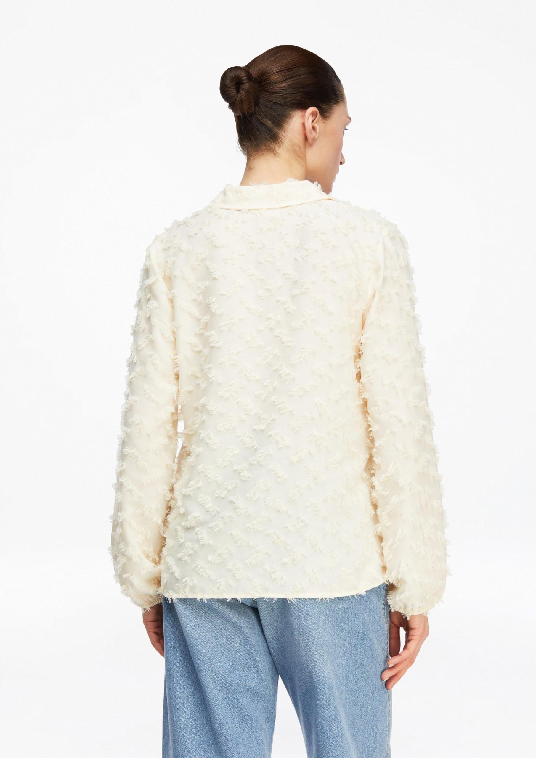 comma-jacquard-bluse-mit-3-d-struktur-bluse-46-hemdkragen image 7