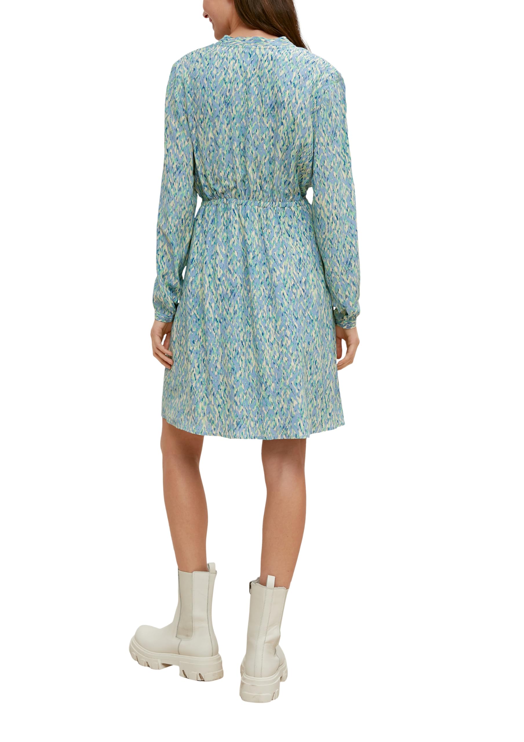 comma-cr-pe-kleid-viskose-kleid-blau-50a2 image 2