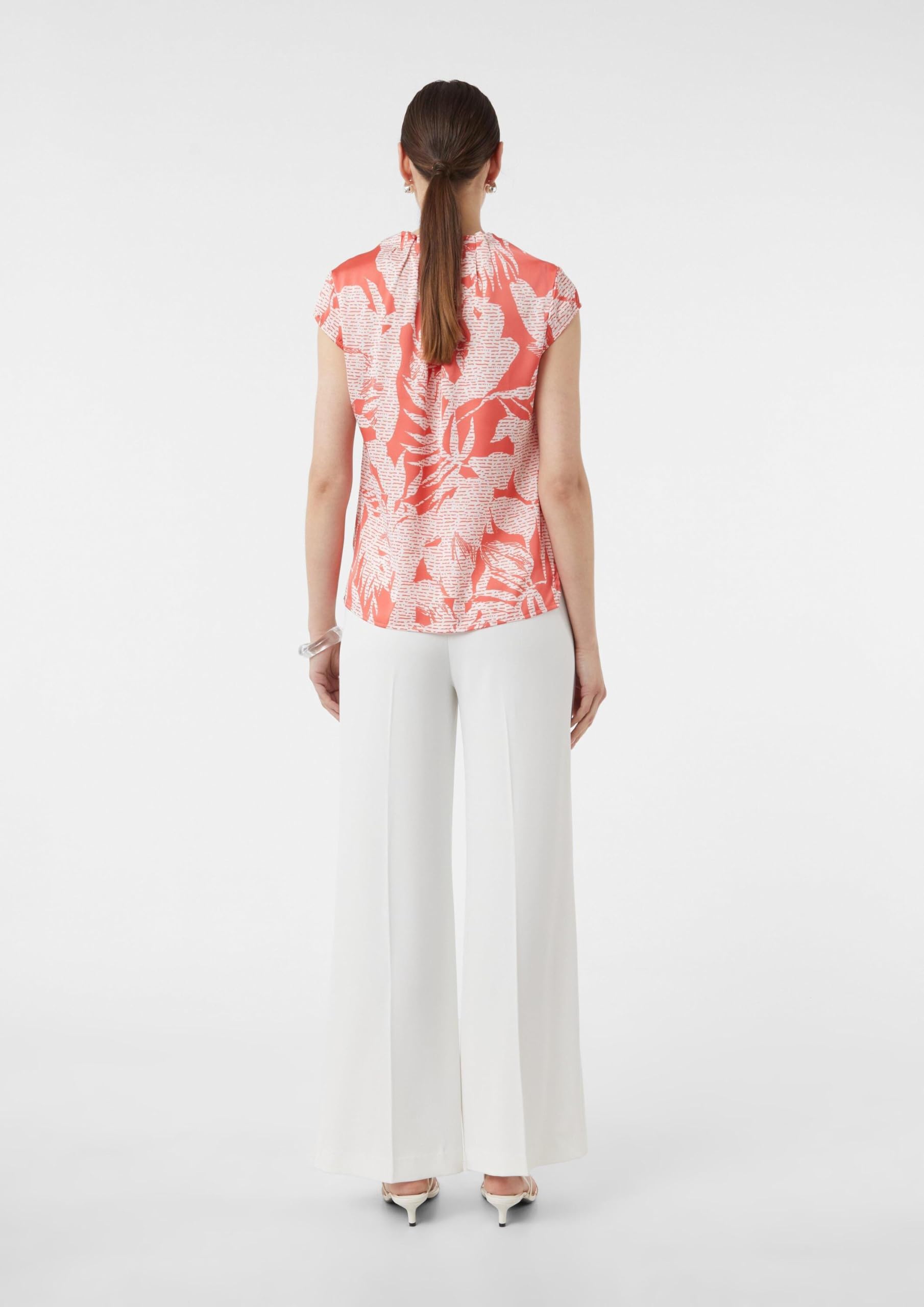 comma-satinbluse-all-over-print-raffung-gr-42 image 8
