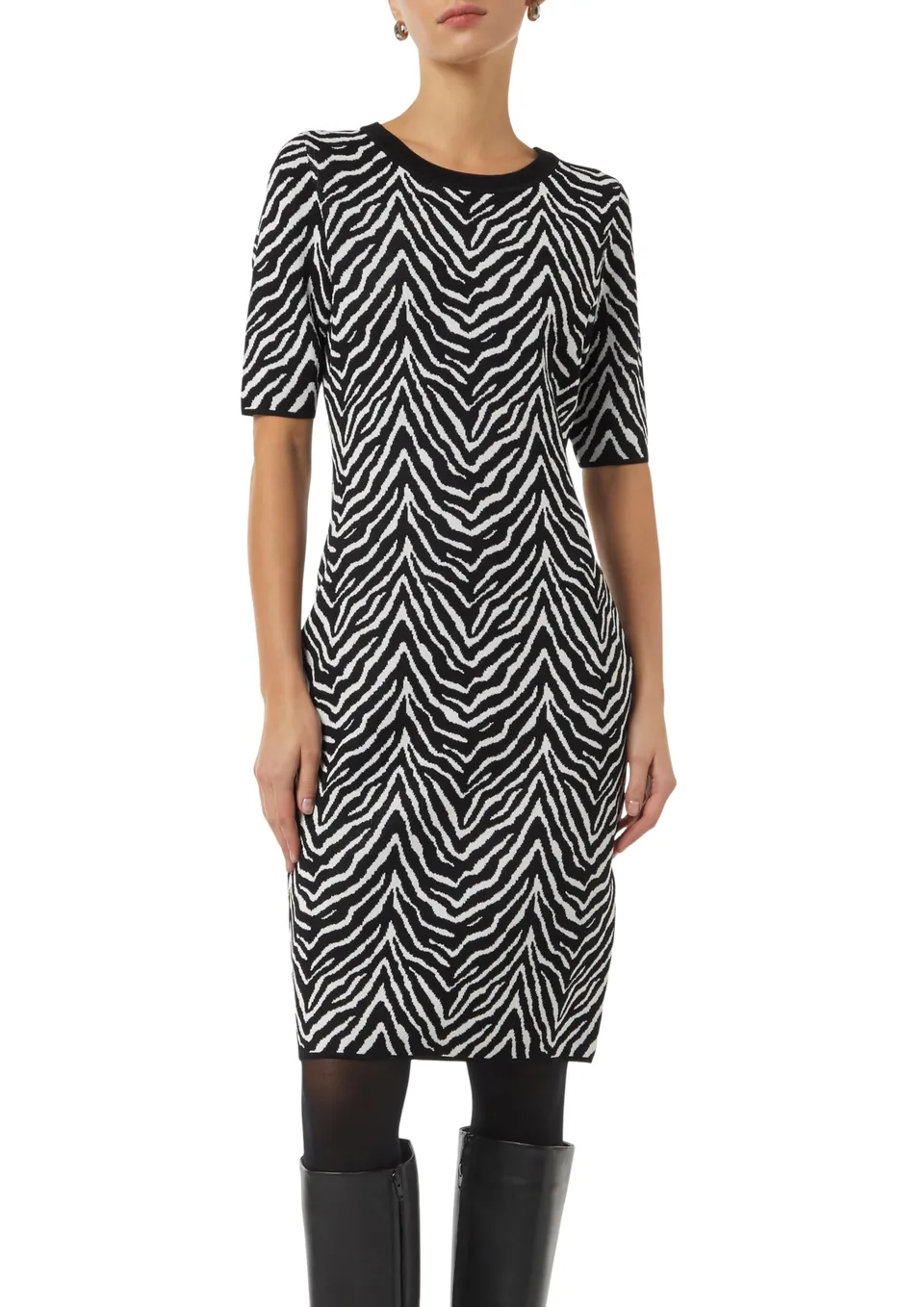 comma-strickkleid-animal-damen-gr-e-40-zebra-schmal image 1